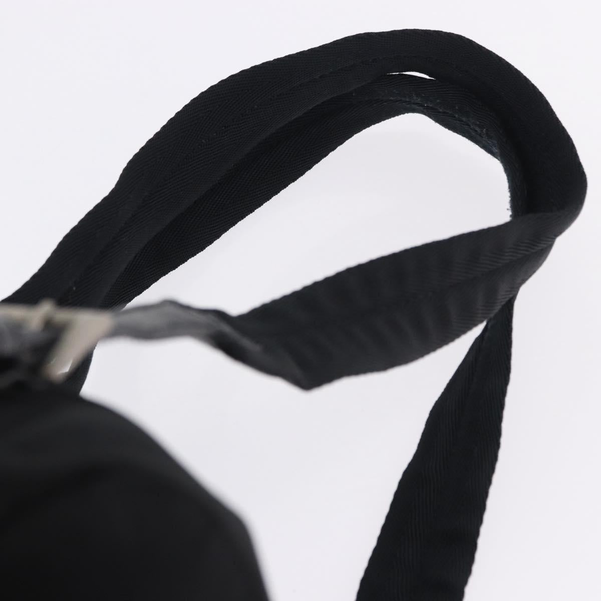 PRADA Backpack Nylon Black Silver Auth 197726A