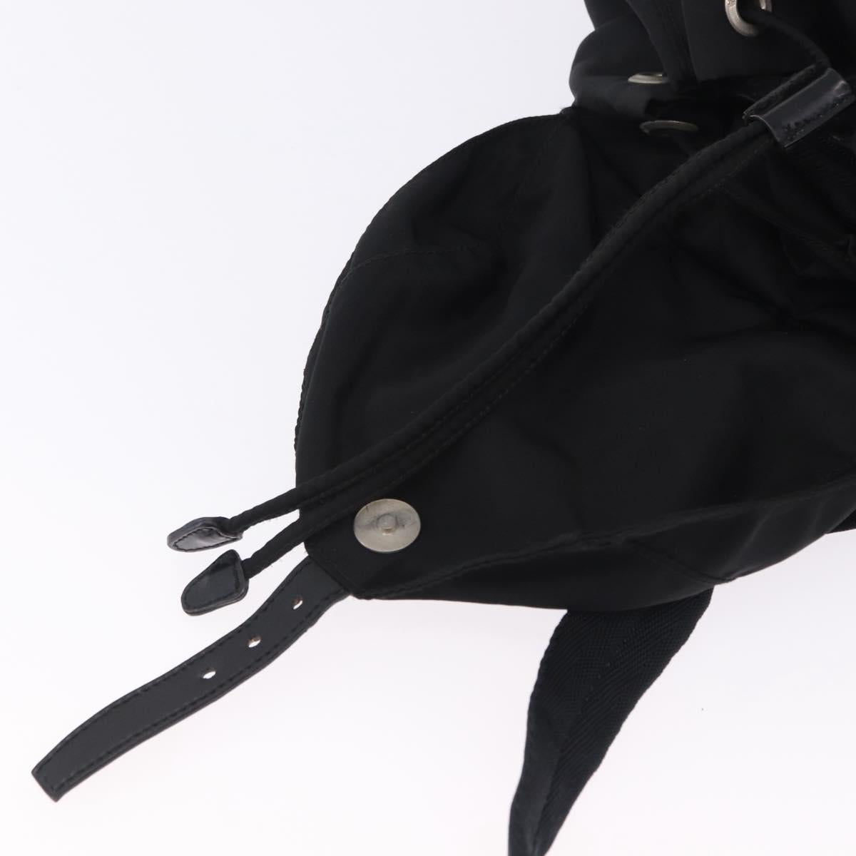 PRADA Backpack Nylon Black Silver Auth 197726A