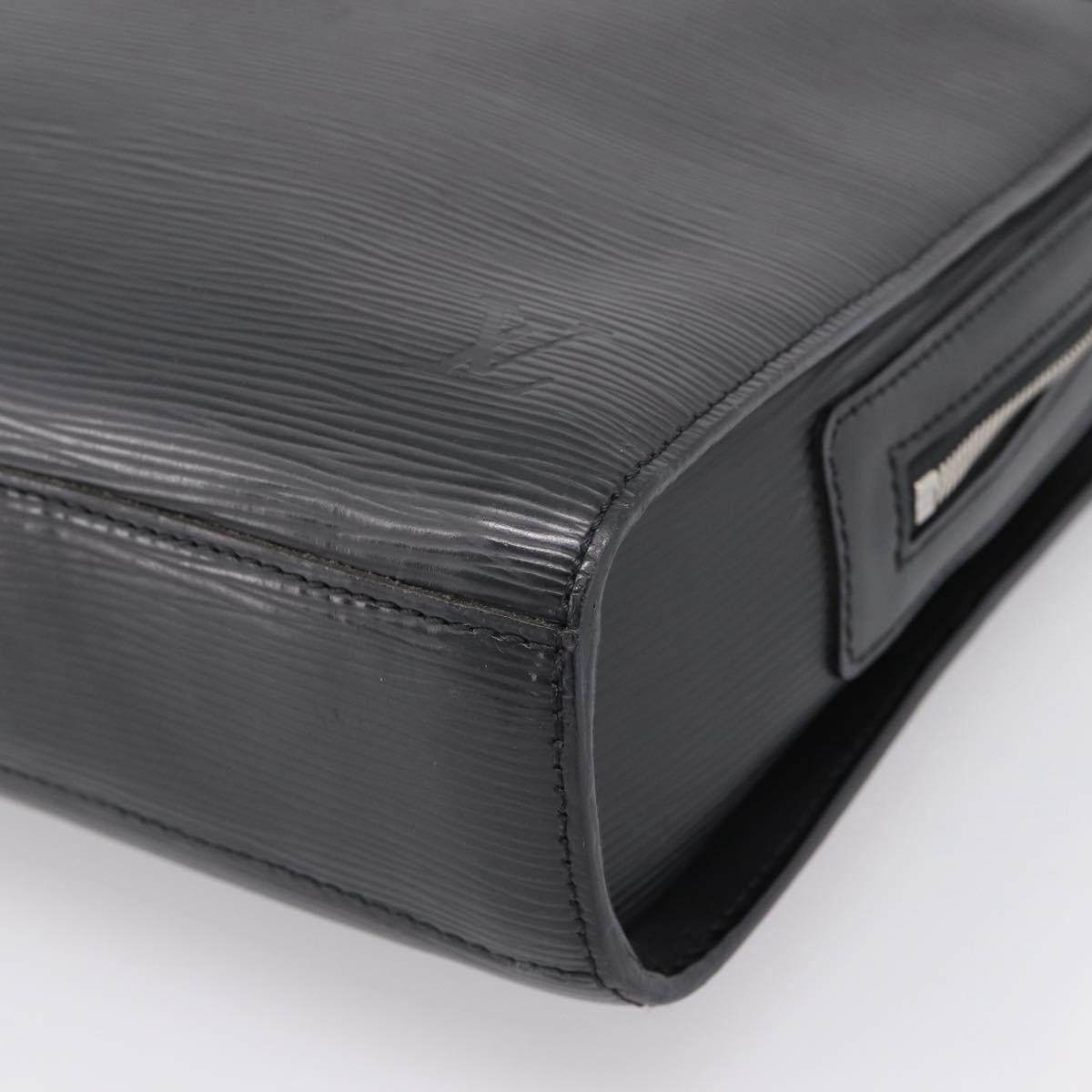 LOUIS VUITTON Epi Bassano GM Business Bag Black M54022 LV Auth 197745