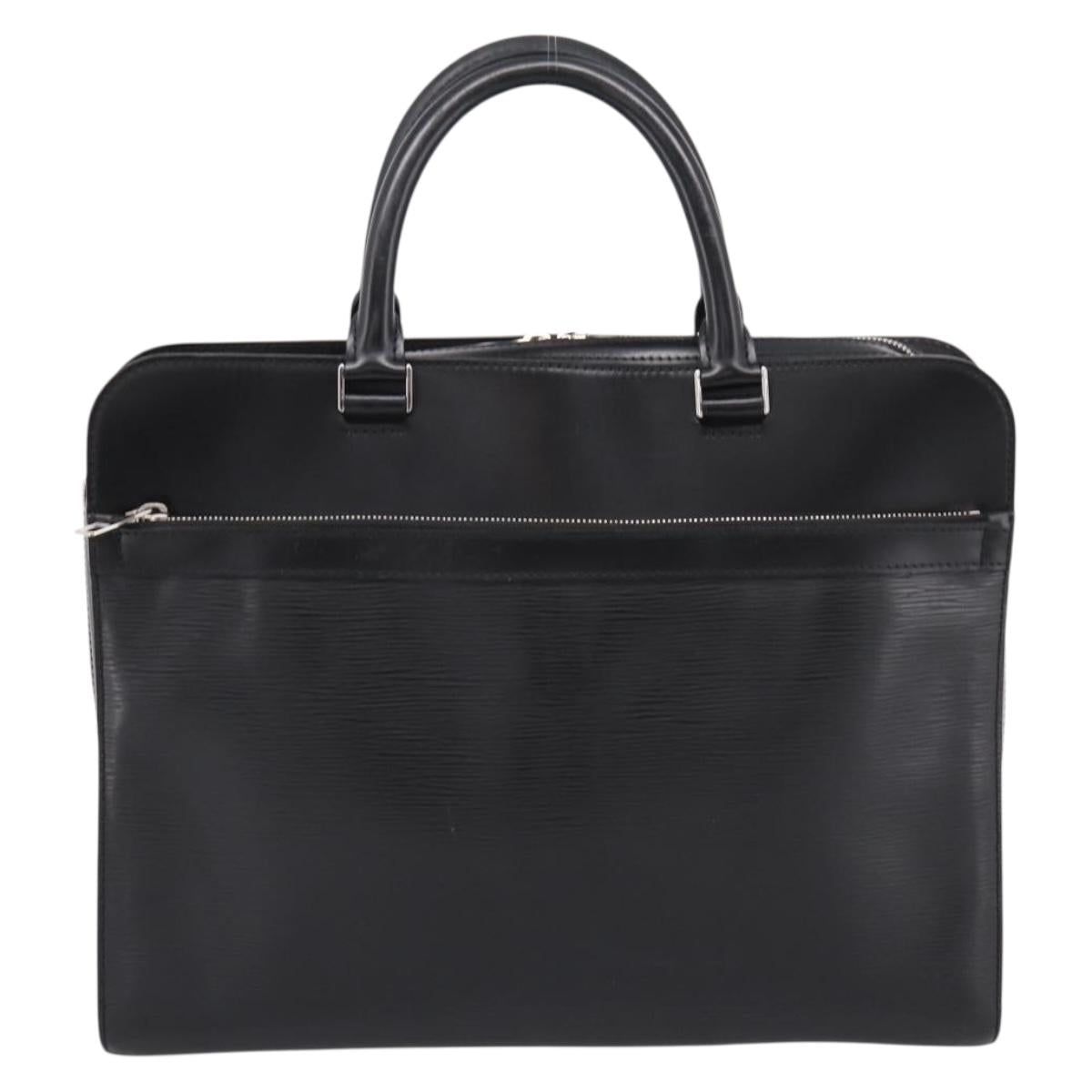 LOUIS VUITTON Epi Bassano GM Business Bag Black M54022 LV Auth 197745