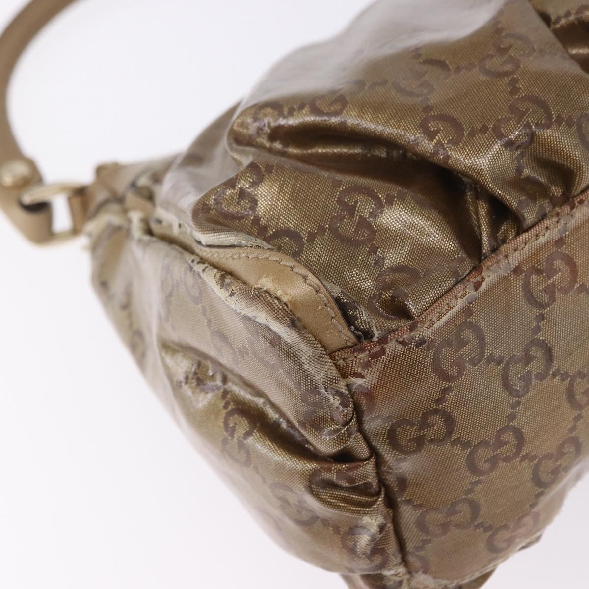 GUCCI GG Crystal Shoulder Bag Gold 190525 Auth 197749