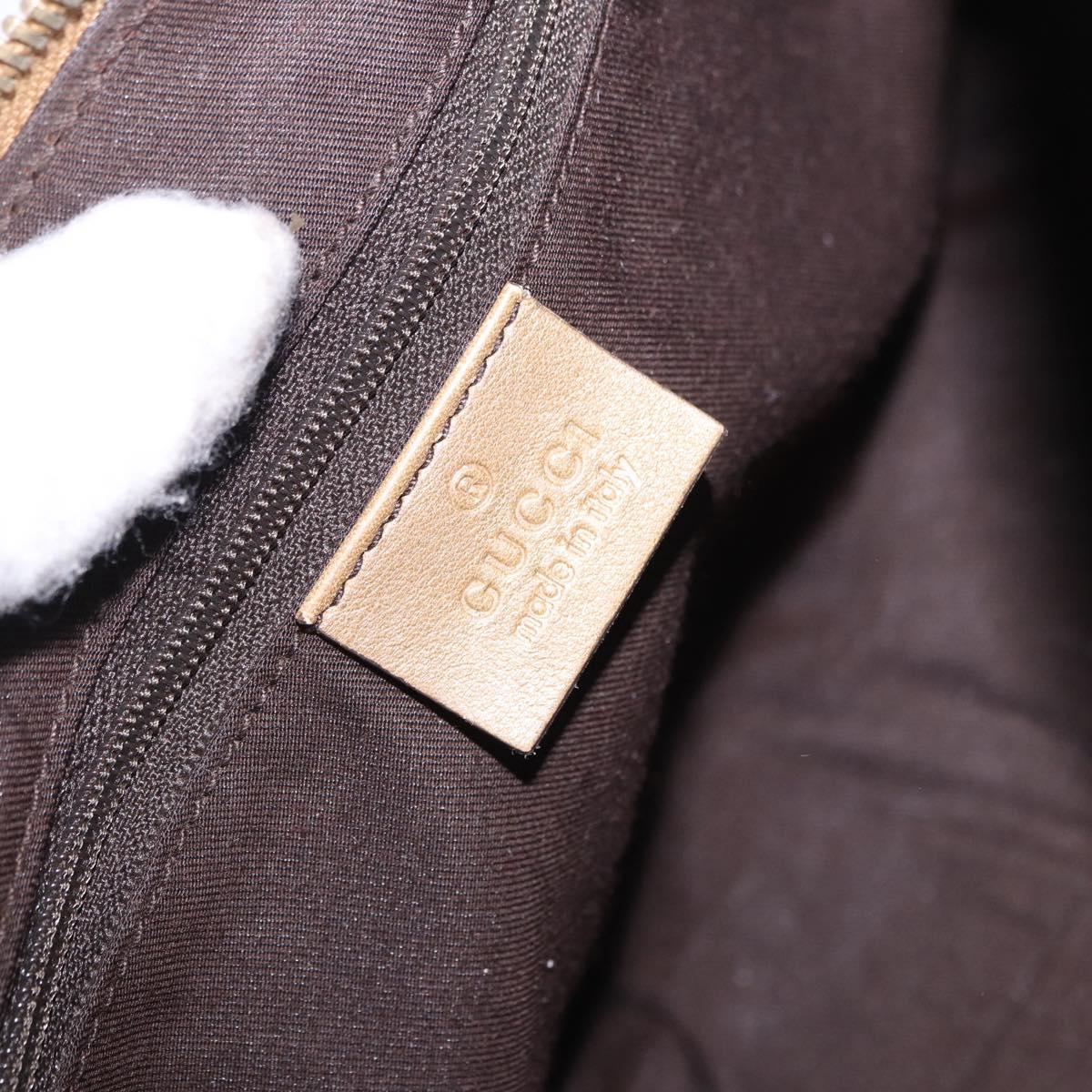 GUCCI GG Crystal Shoulder Bag Gold 190525 Auth 197749