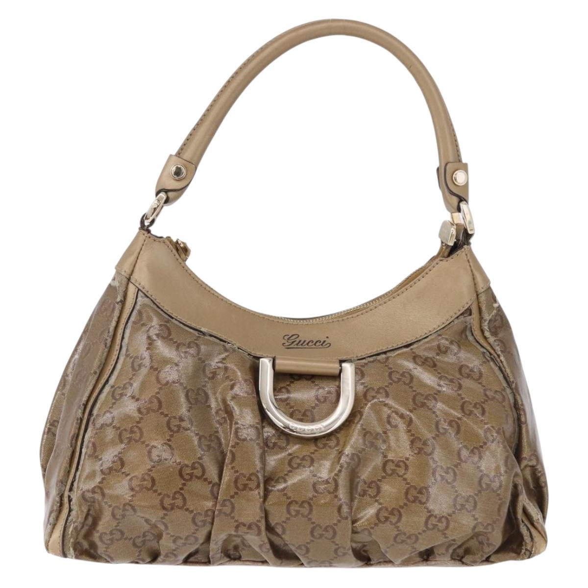 GUCCI GG Crystal Shoulder Bag Gold 190525 Auth 197749