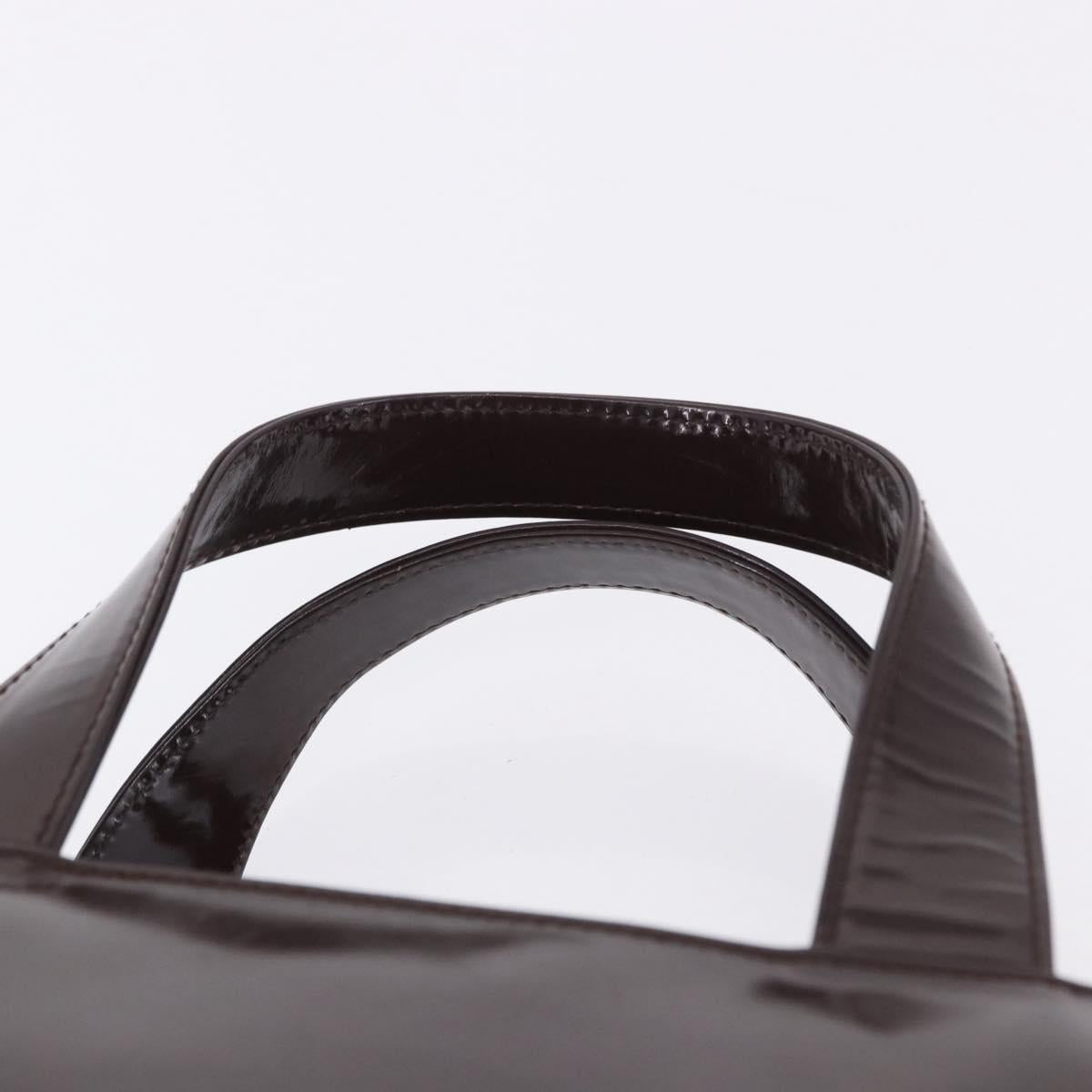 GUCCI Interlocking Bag Patent Leather Bordeaux Silver 000 1013 0504 Auth 197752
