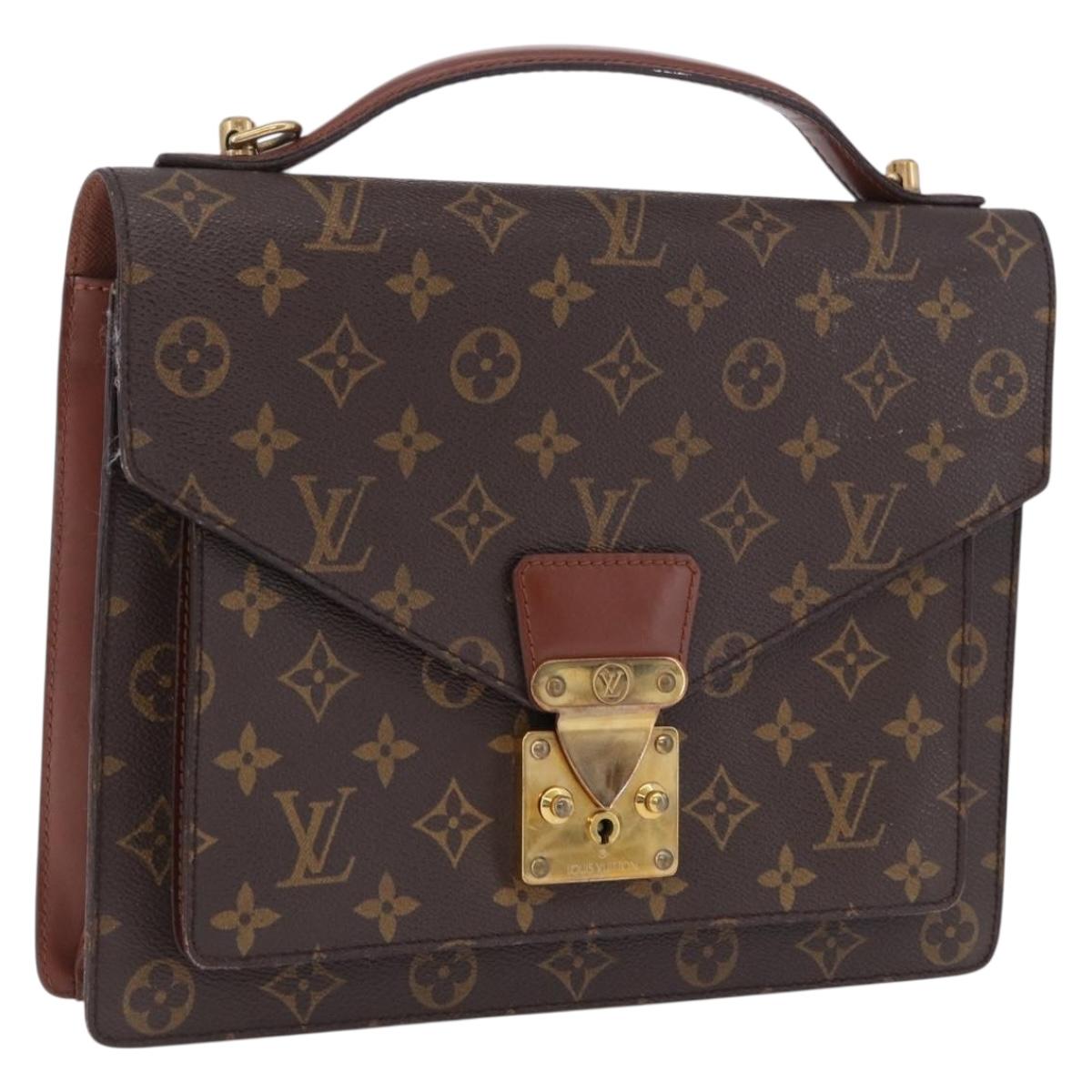 LOUIS VUITTON Monogram Monceau28 Hand Bag M51185 LV Auth 197753