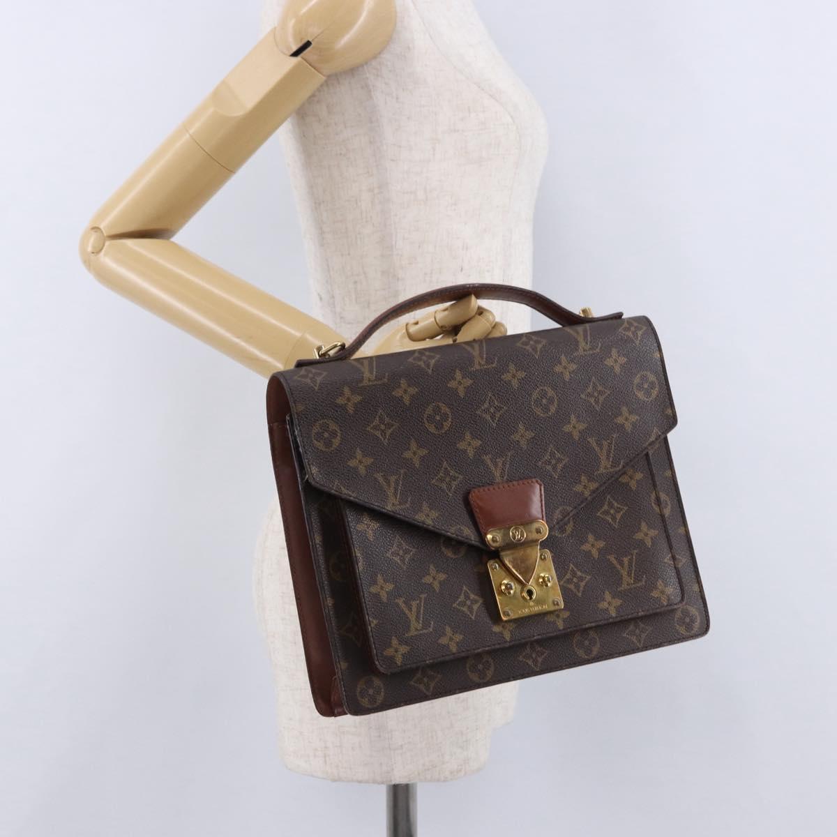 LOUIS VUITTON Monogram Monceau28 Hand Bag M51185 LV Auth 197753