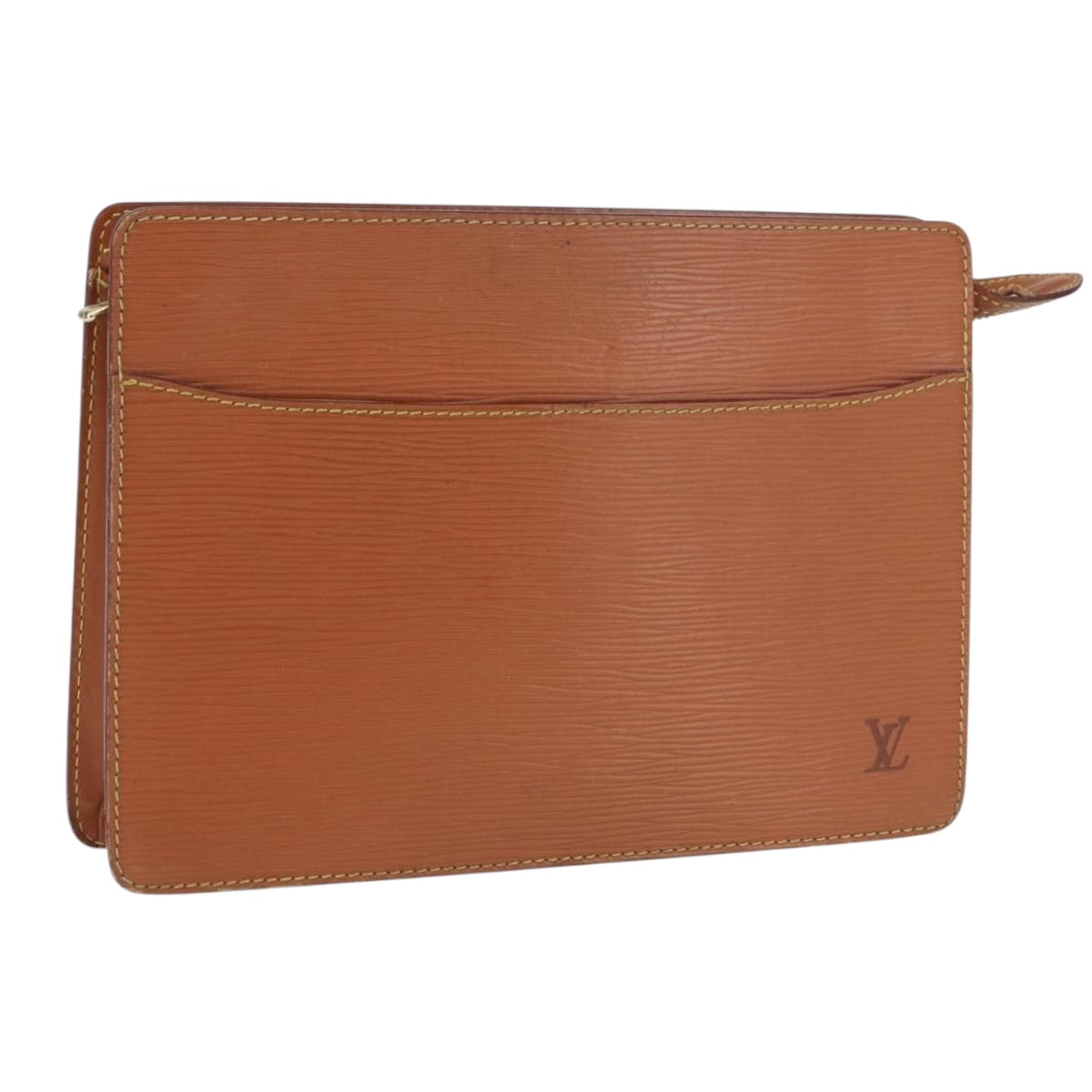 LOUIS VUITTON Epi Pochette Homme Clutch Bag Brown M52528 LV Auth 197754