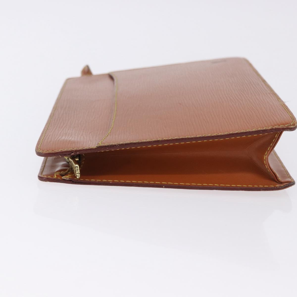 LOUIS VUITTON Epi Pochette Homme Clutch Bag Brown M52528 LV Auth 197754
