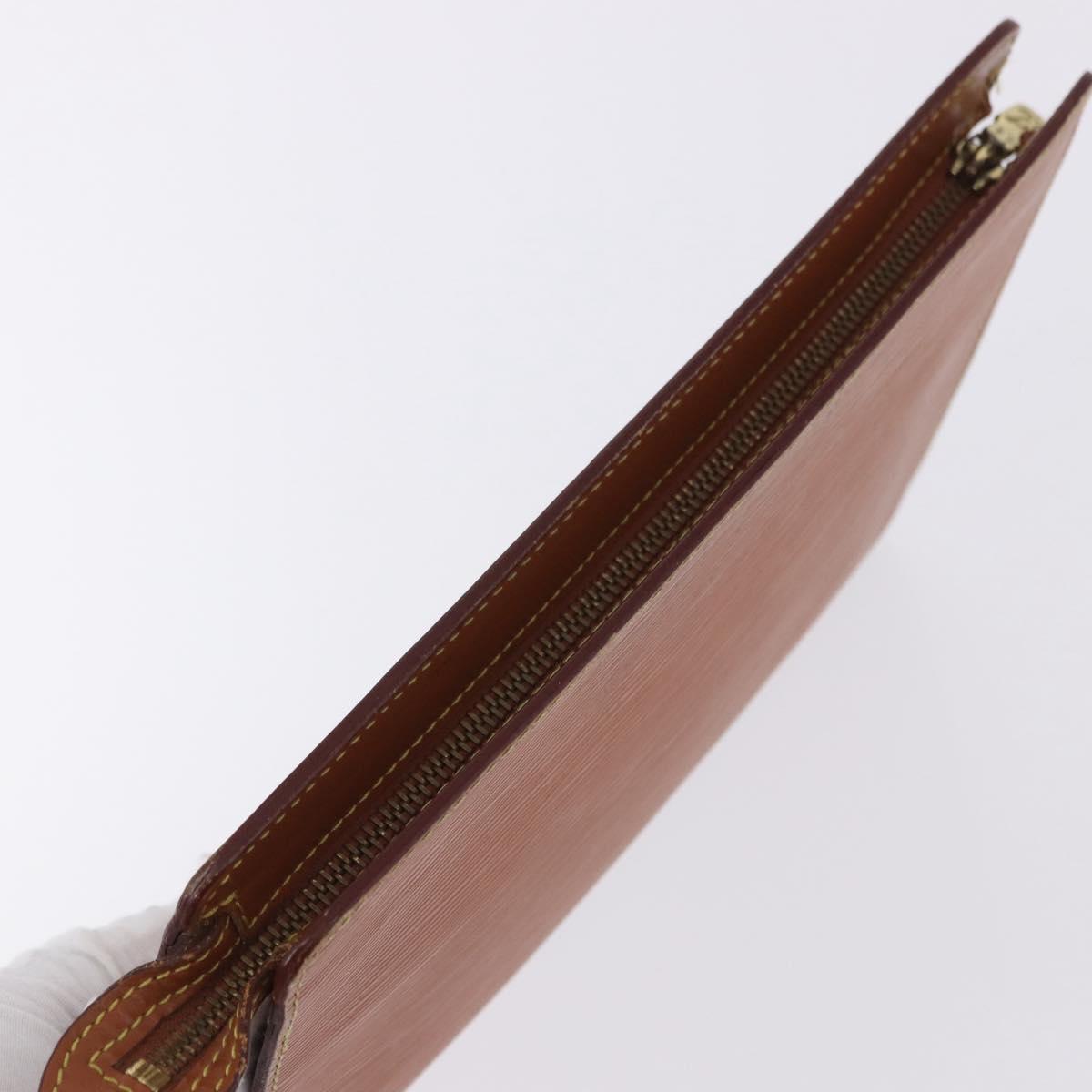 LOUIS VUITTON Epi Pochette Homme Clutch Bag Brown M52528 LV Auth 197754