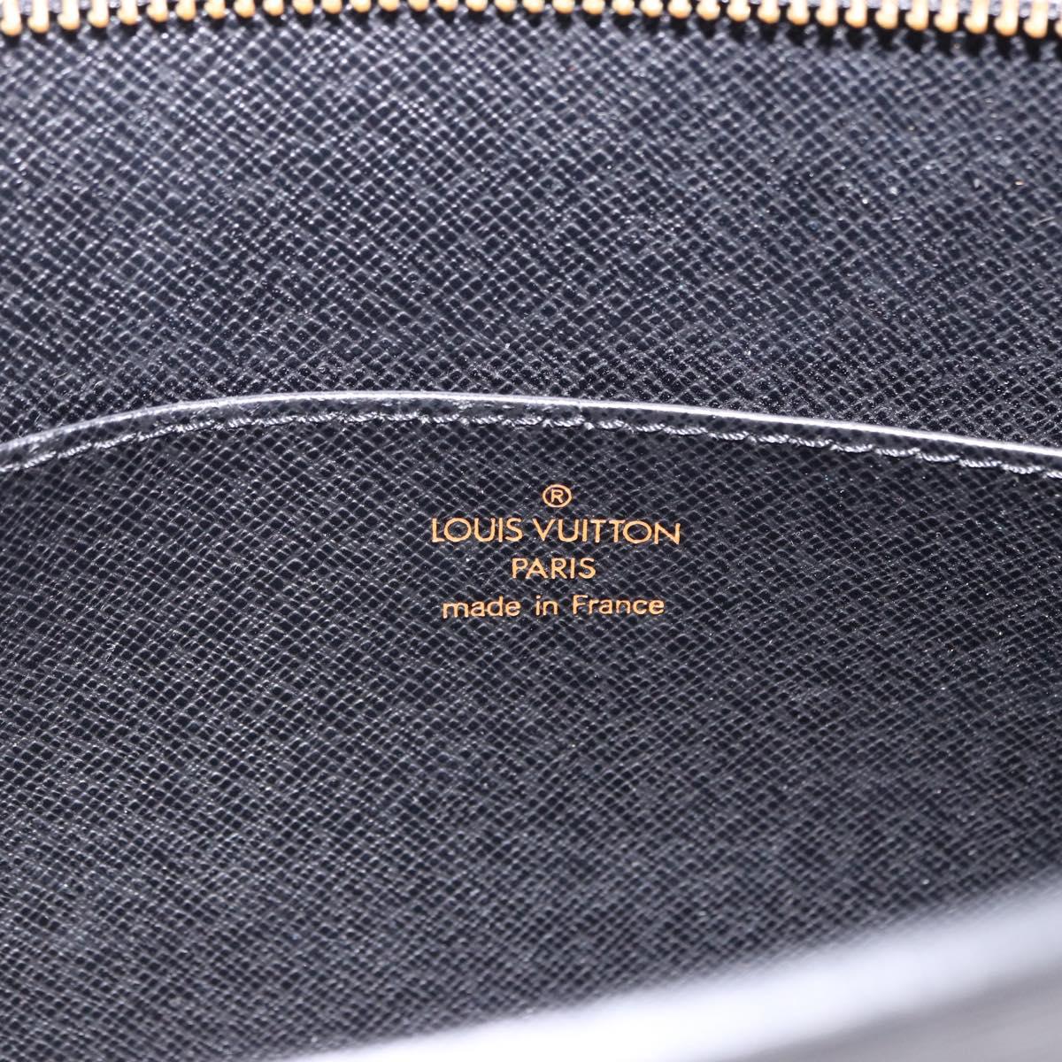LOUIS VUITTON Epi Pochette Homme Clutch Bag Black M52522 LV Auth 197757