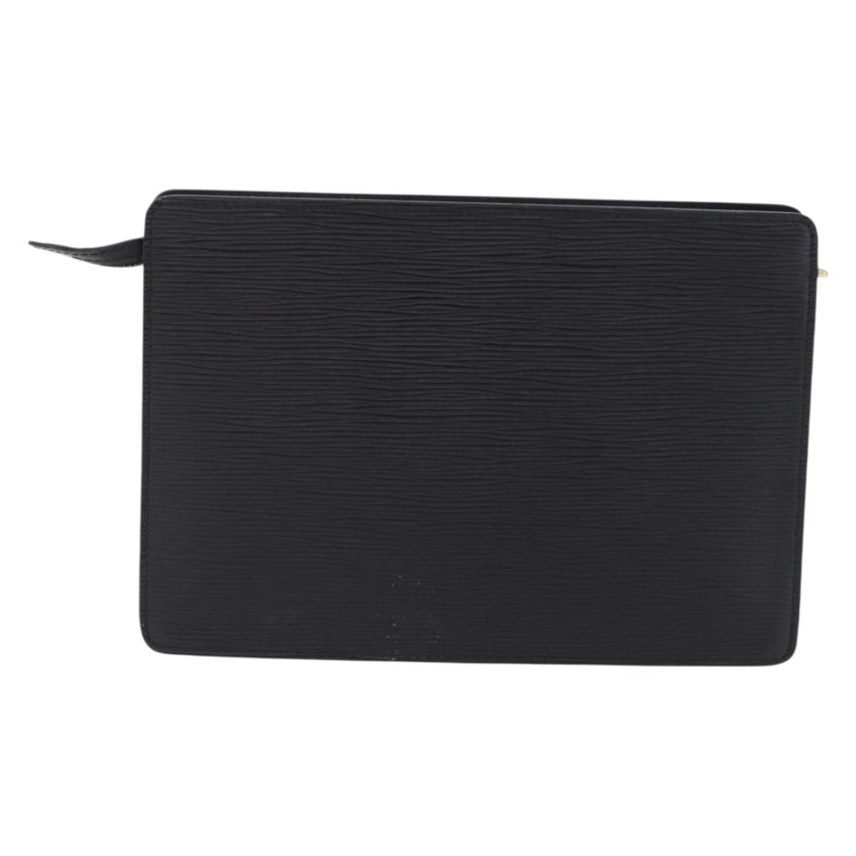 LOUIS VUITTON Epi Pochette Homme Clutch Bag Black M52522 LV Auth 197757