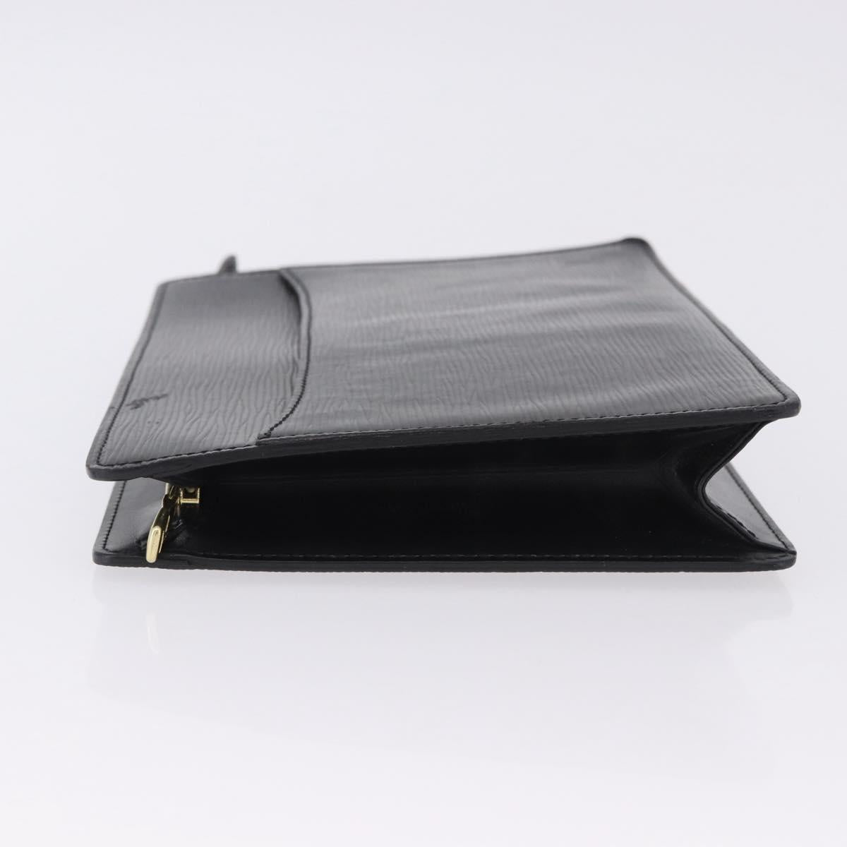 LOUIS VUITTON Epi Pochette Homme Clutch Bag Black M52522 LV Auth 197757