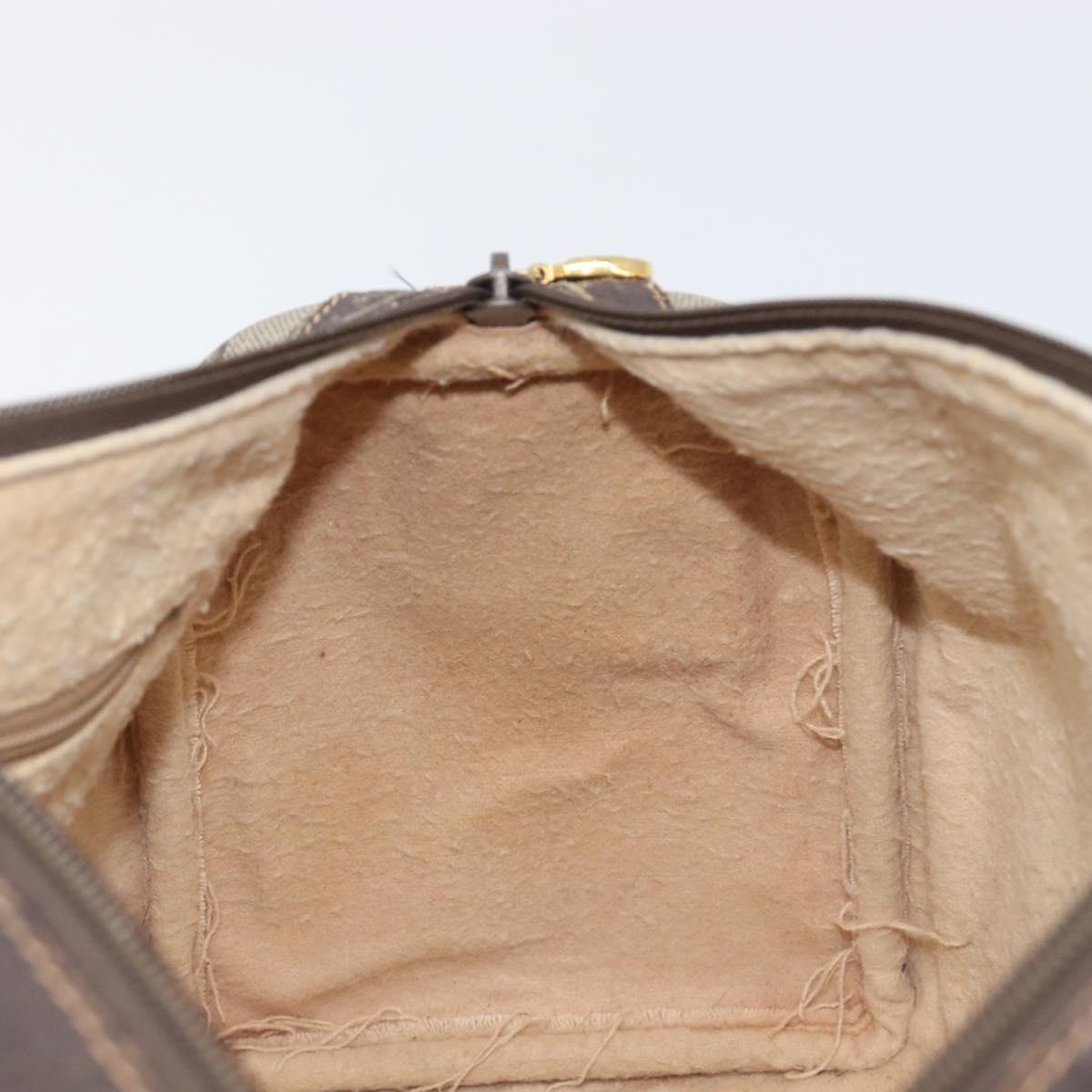 GUCCI GG Supreme Web Sherry Line Hand Bag PVC Beige Gold 40 02 007 Auth 197765