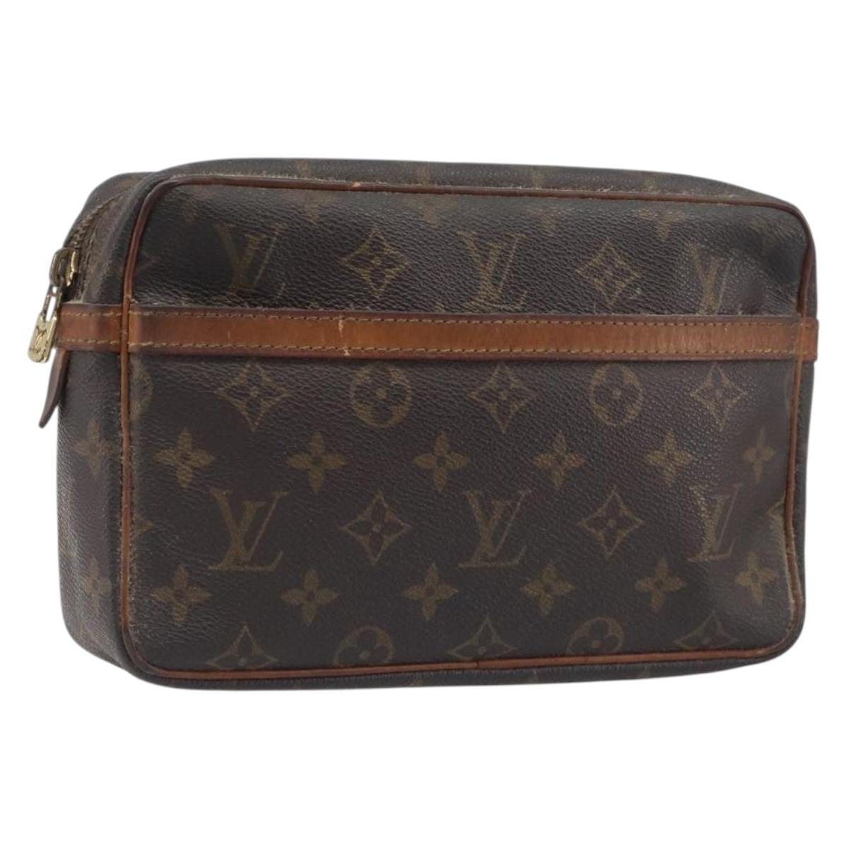 LOUIS VUITTON Monogram Compiegne 23 Clutch Bag M51847 LV Auth 197766