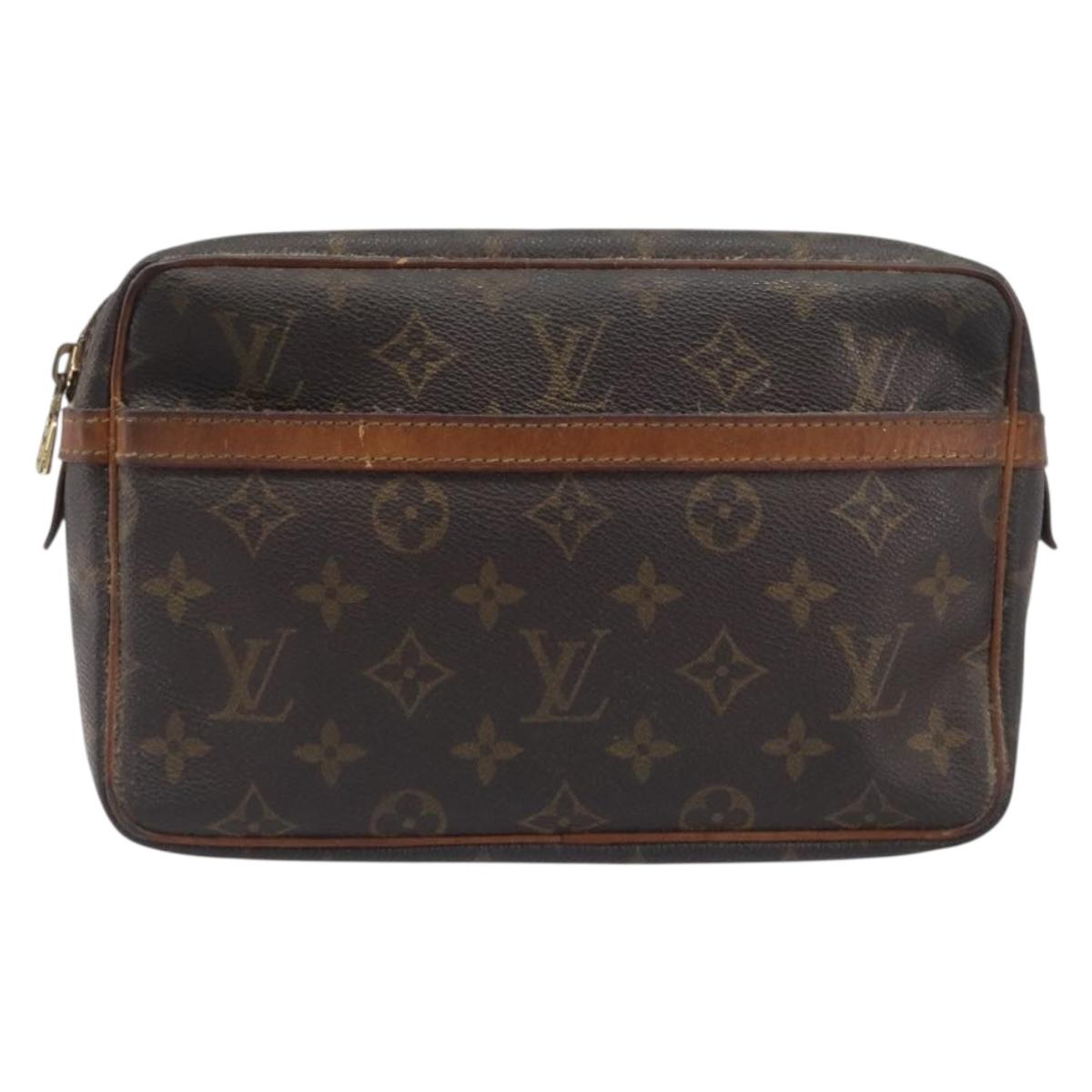 LOUIS VUITTON Monogram Compiegne 23 Clutch Bag M51847 LV Auth 197766