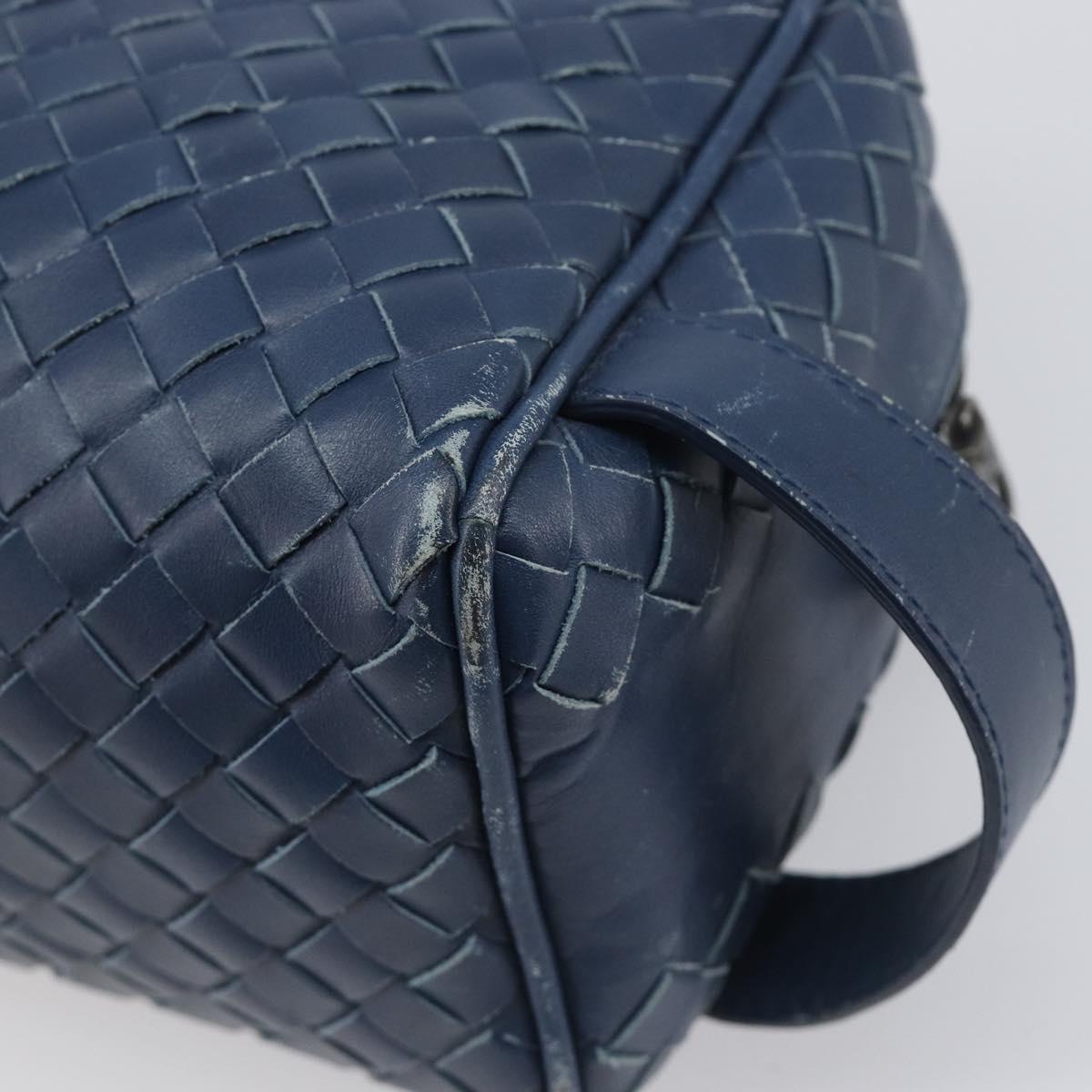 BOTTEGA VENETA INTRECCIATO Clutch Bag Leather Navy Auth 197768