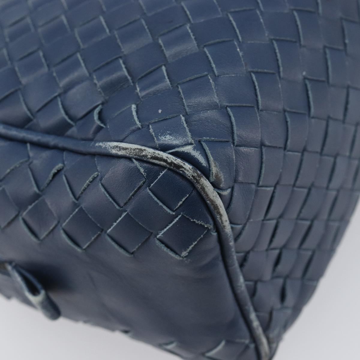 BOTTEGA VENETA INTRECCIATO Clutch Bag Leather Navy Auth 197768