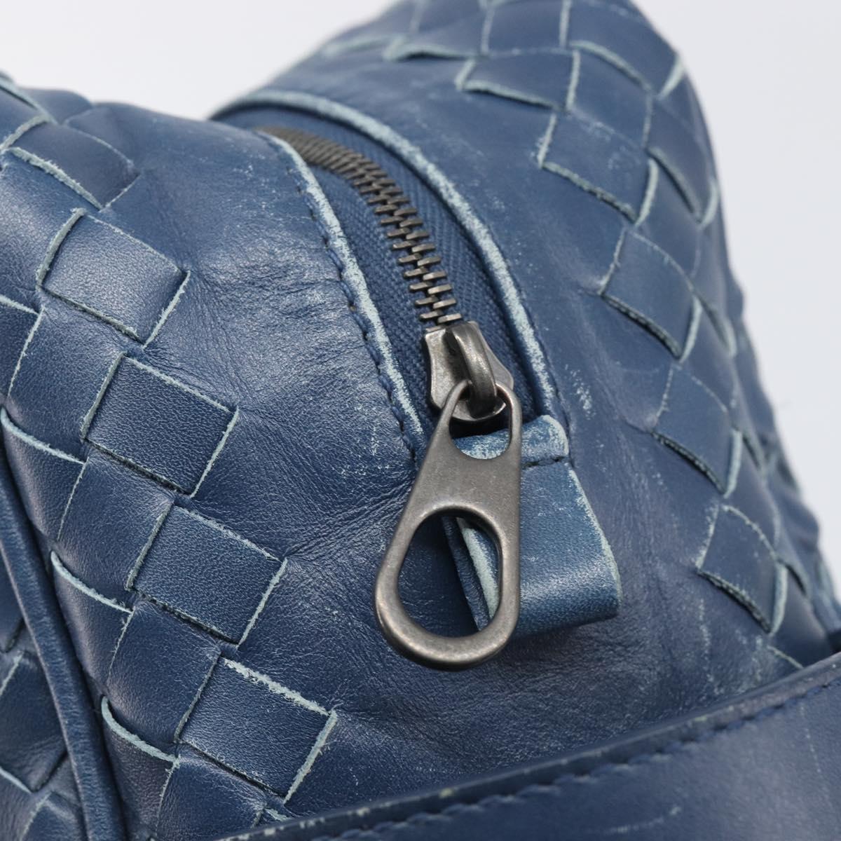 BOTTEGA VENETA INTRECCIATO Clutch Bag Leather Navy Auth 197768