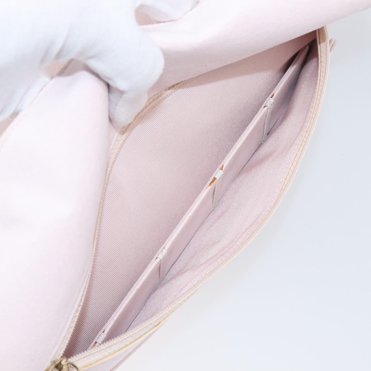 CHANEL Matelasse 2.55 Accessory Pouch Lamb Skin Pink Gold CC Auth 197784V