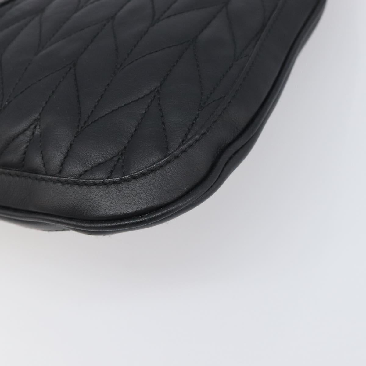 GUCCI Jackie Shoulder Bag Leather Black Gold 001 4128 Auth 197798V