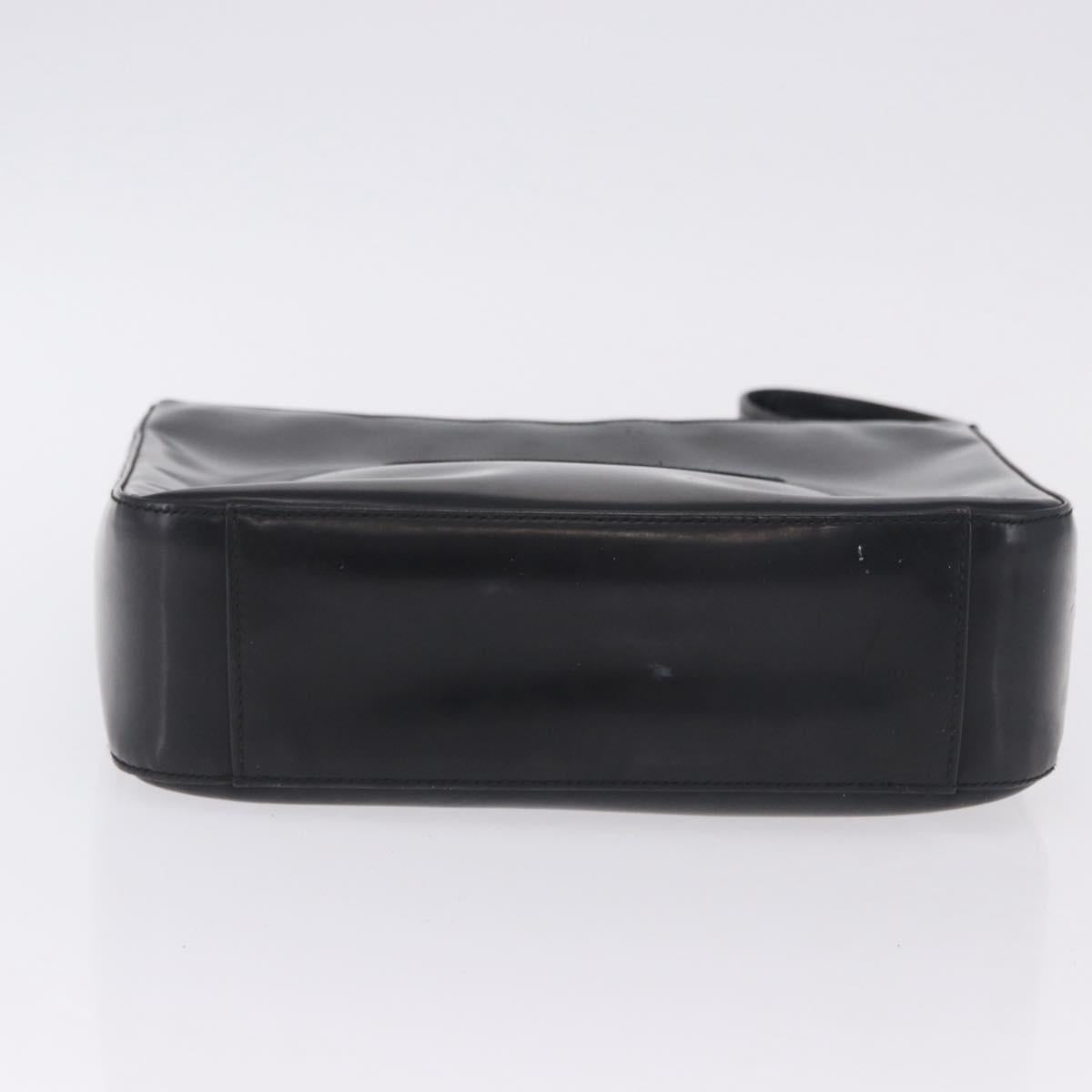 GUCCI Shoulder Bag Patent leather Brown Silver 000 1046 0506 Auth 197801