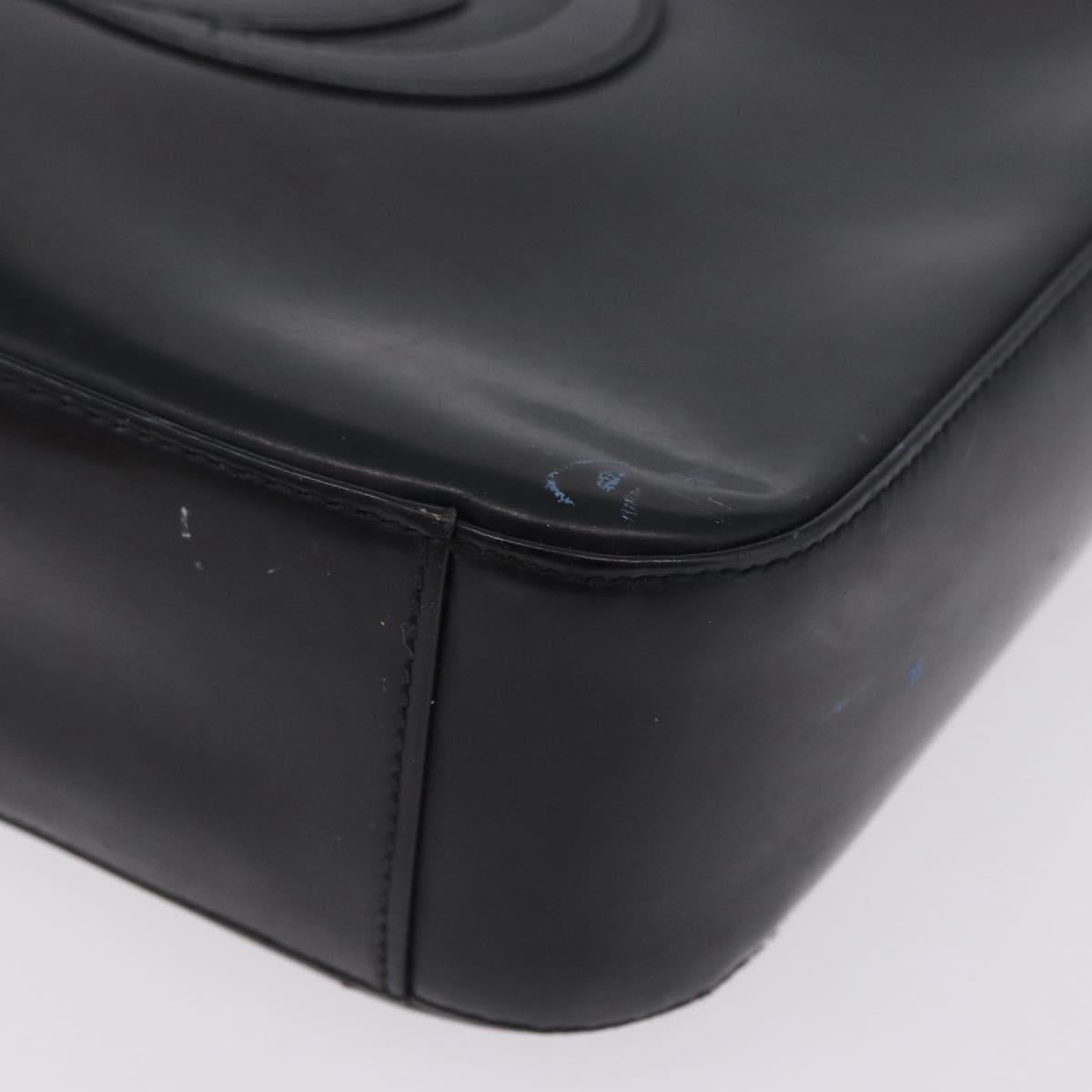 GUCCI Shoulder Bag Patent leather Brown Silver 000 1046 0506 Auth 197801
