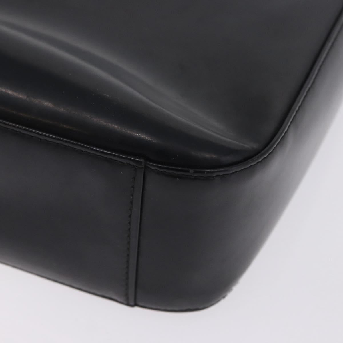 GUCCI Shoulder Bag Patent leather Brown Silver 000 1046 0506 Auth 197801