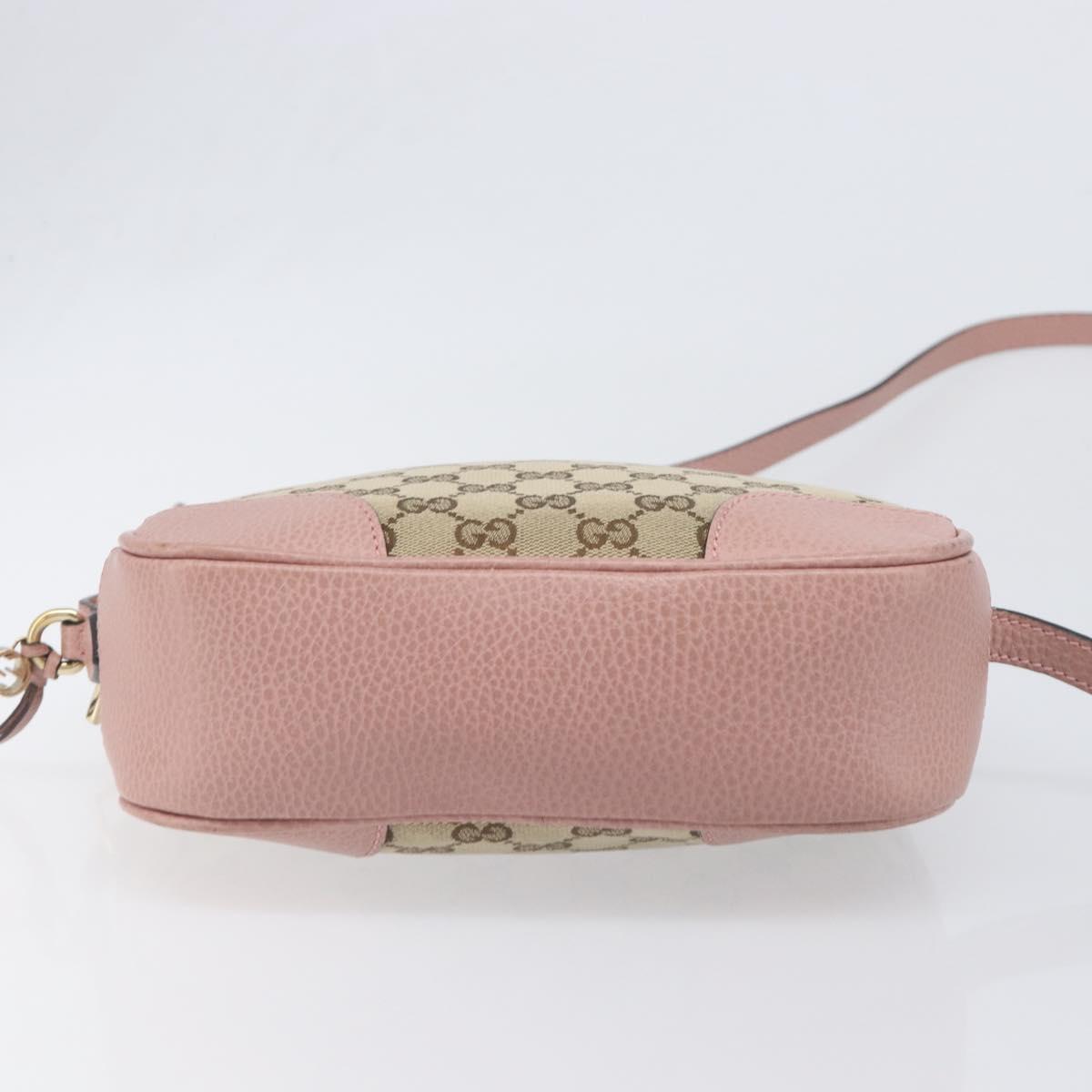 GUCCI GG Canvas Shoulder Bag Beige Gold 449413 Auth 197806A