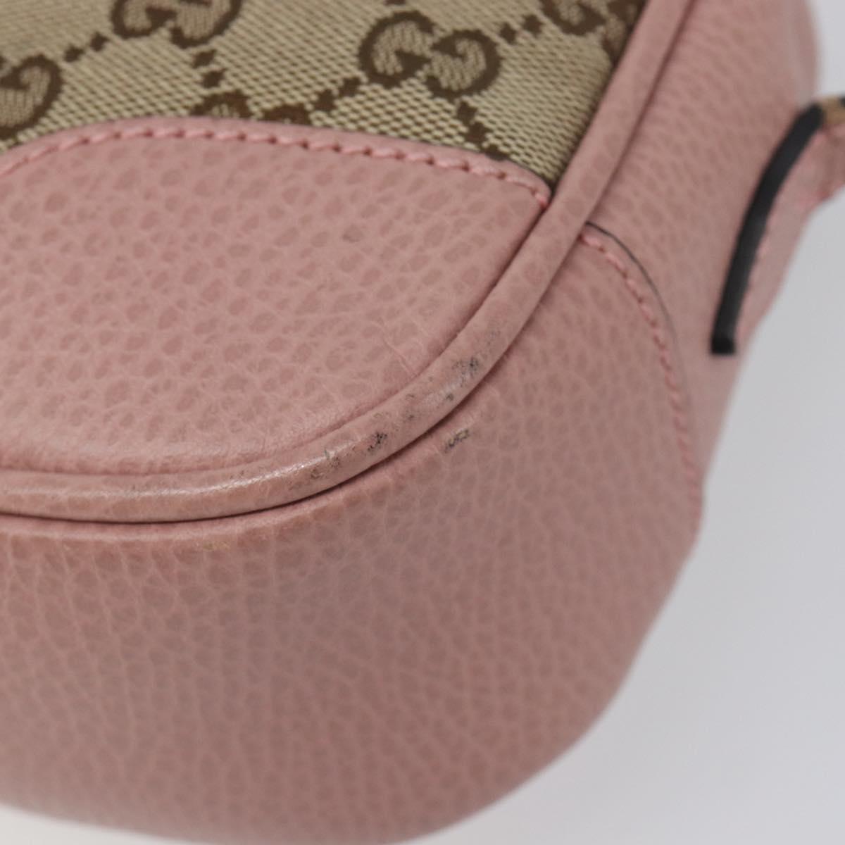 GUCCI GG Canvas Shoulder Bag Beige Gold 449413 Auth 197806A