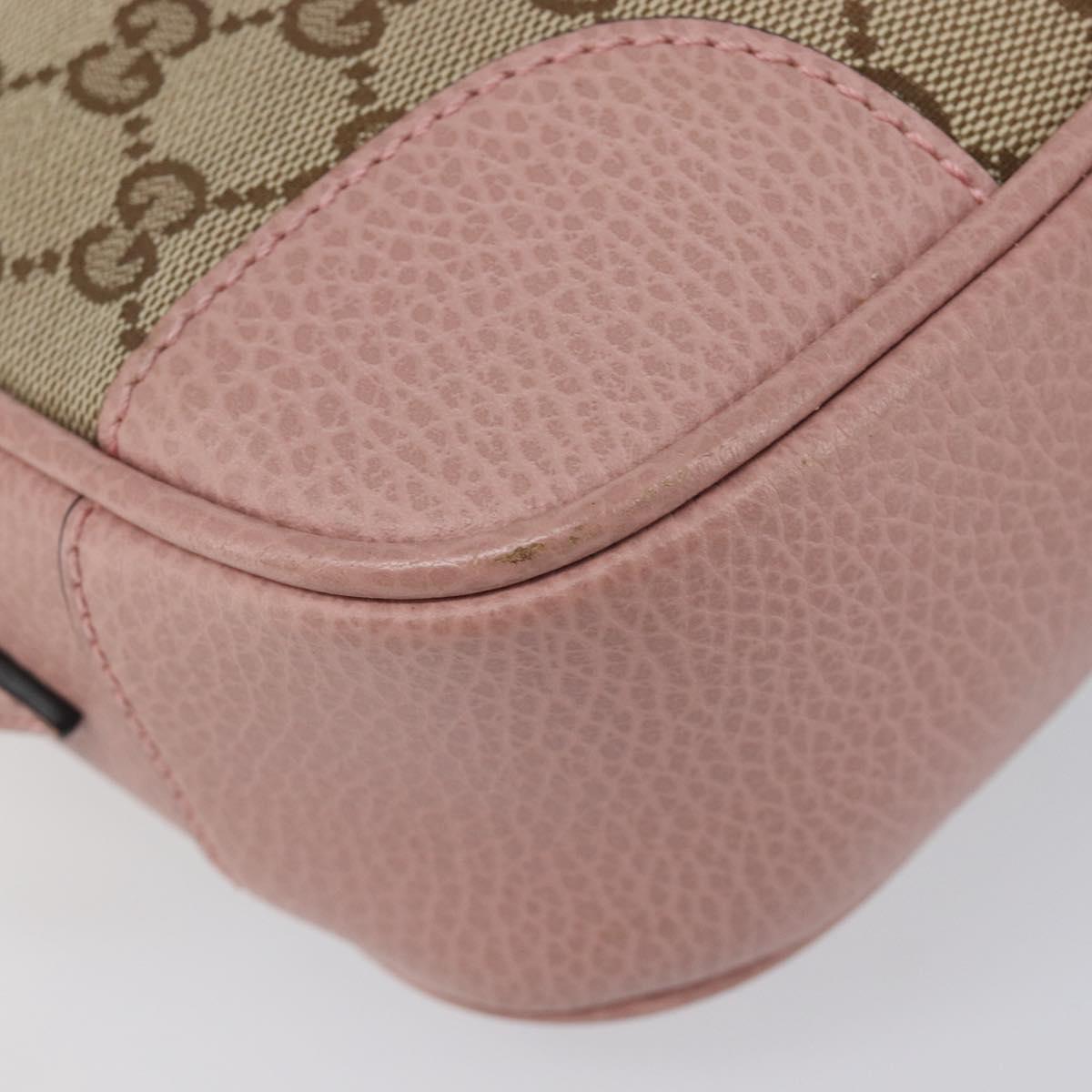 GUCCI GG Canvas Shoulder Bag Beige Gold 449413 Auth 197806A