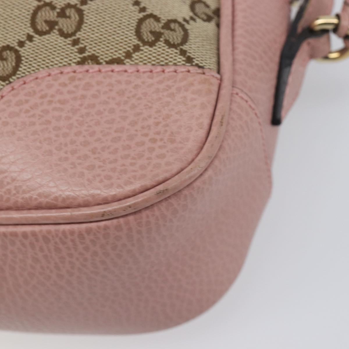 GUCCI GG Canvas Shoulder Bag Beige Gold 449413 Auth 197806A
