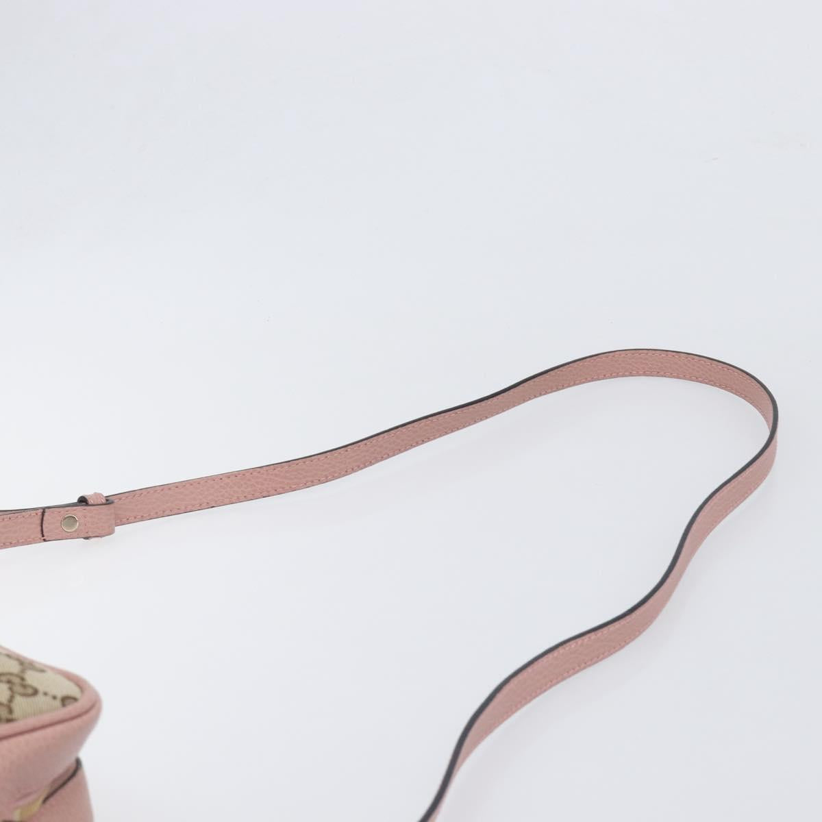 GUCCI GG Canvas Shoulder Bag Beige Gold 449413 Auth 197806A