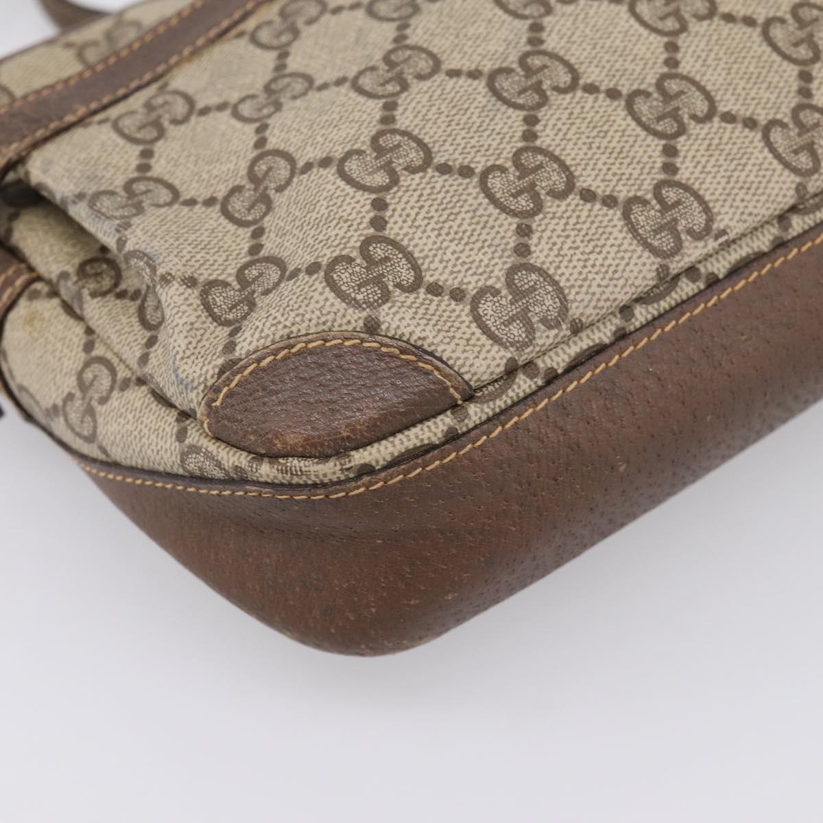 GUCCI GG Supreme Shoulder Bag PVC Beige Gold 007 90 0017 Auth 197810