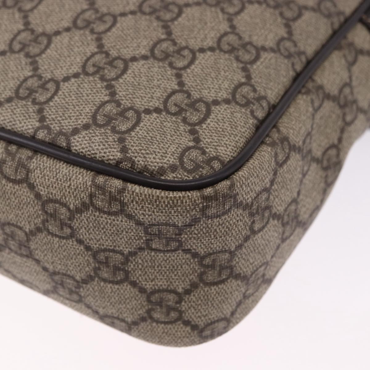 GUCCI GG Supreme Shoulder Bag PVC Beige Gold 233268 Auth 197812