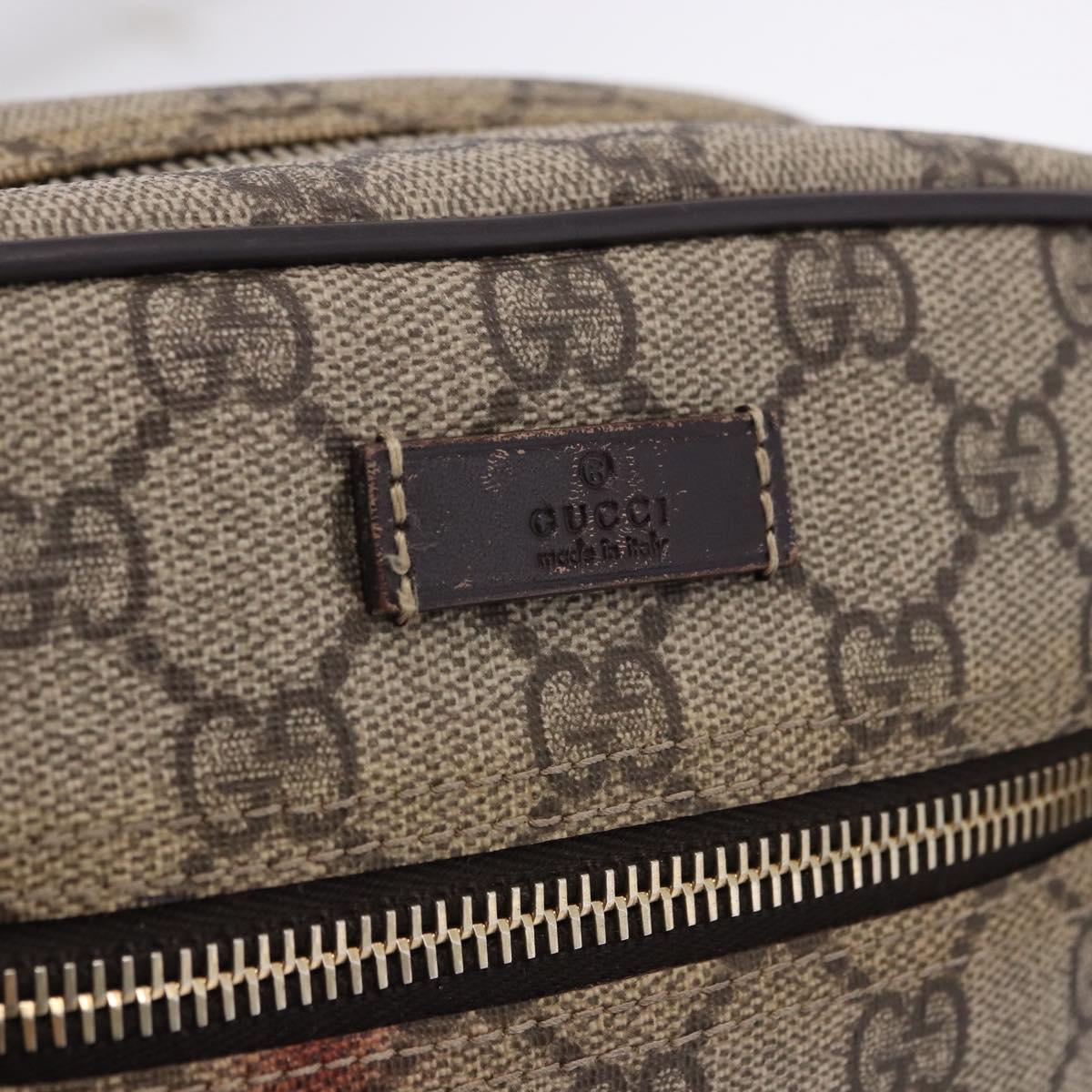 GUCCI GG Supreme Shoulder Bag PVC Beige Gold 233268 Auth 197812