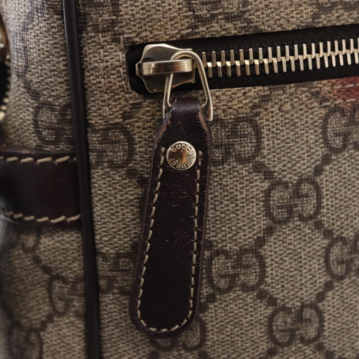 GUCCI GG Supreme Shoulder Bag PVC Beige Gold 233268 Auth 197812
