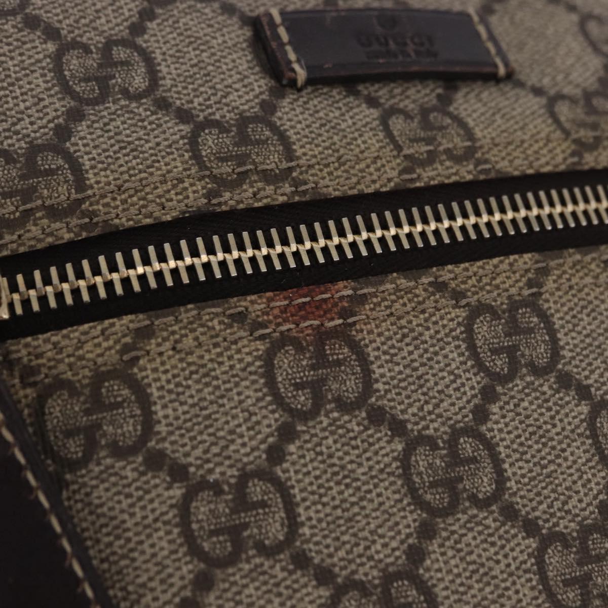 GUCCI GG Supreme Shoulder Bag PVC Beige Gold 233268 Auth 197812