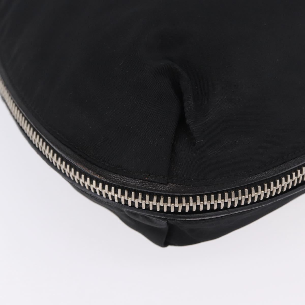 PRADA Shoulder Bag Nylon Black Silver Auth 197814A