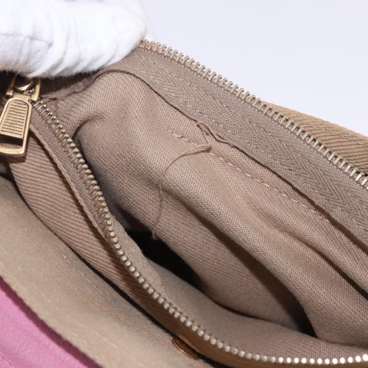 SAINT LAURENT Muse Two Hand Bag Leather 2way Pink Gold 289278 Auth 197816A