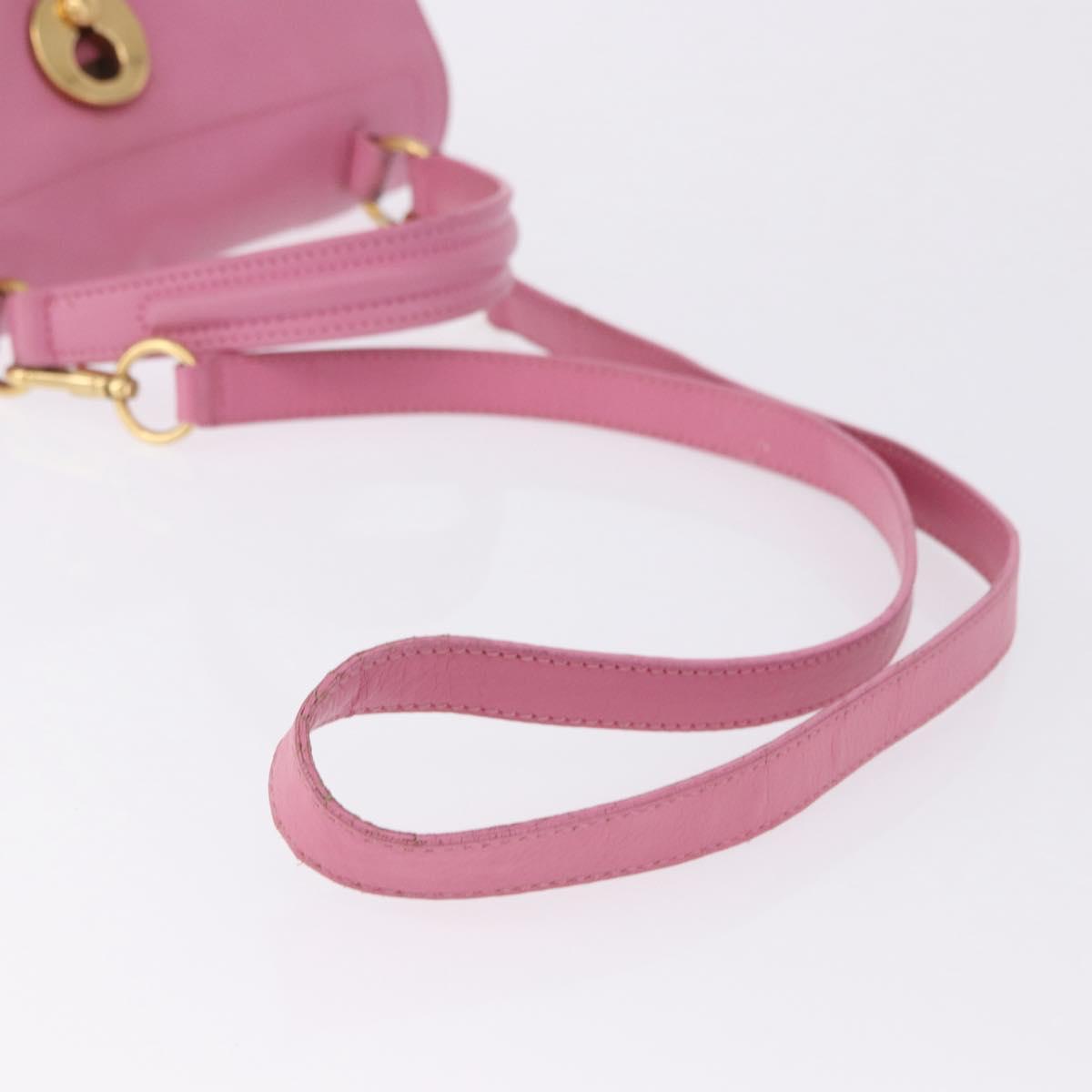 SAINT LAURENT Muse Two Hand Bag Leather 2way Pink Gold 289278 Auth 197816A
