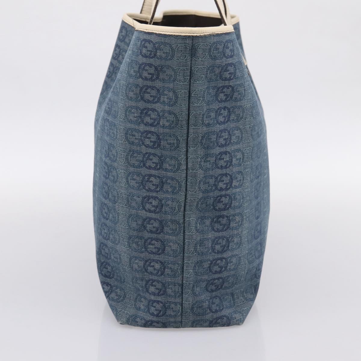GUCCI Tote Bag Denim Blue 257245 Auth 197817A