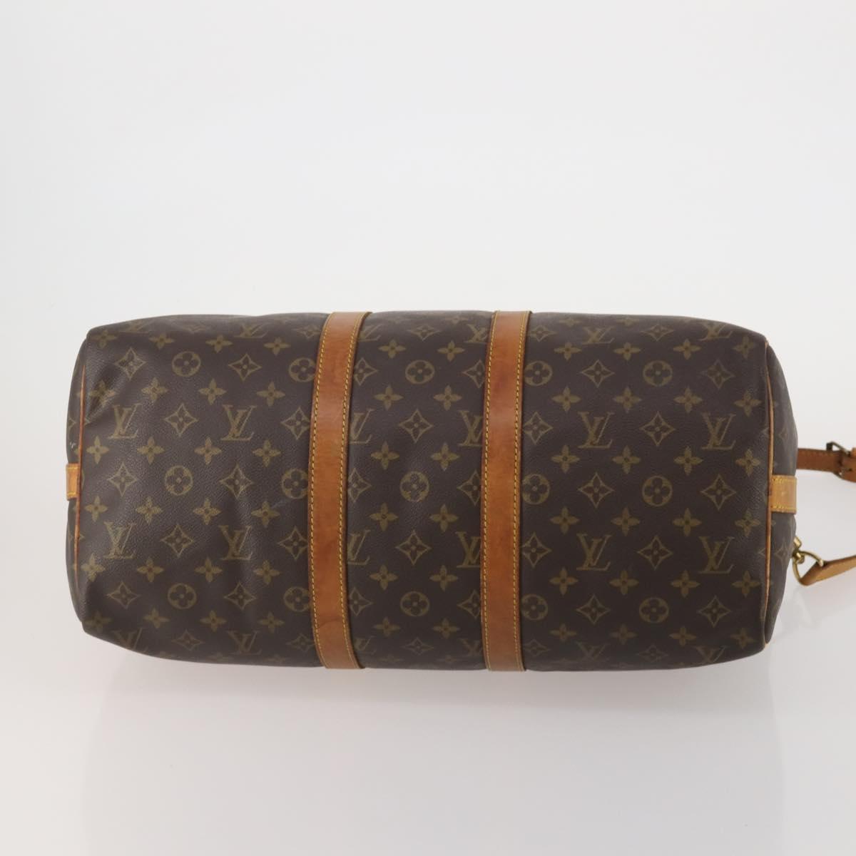 LOUIS VUITTON Monogram Keepall Bandouliere 45 Boston Bag M41418 LV Auth 197822