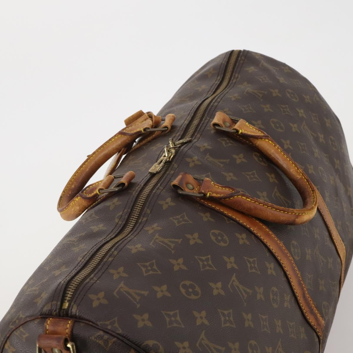 LOUIS VUITTON Monogram Keepall Bandouliere 55 Boston Bag M41414 LV Auth 197823