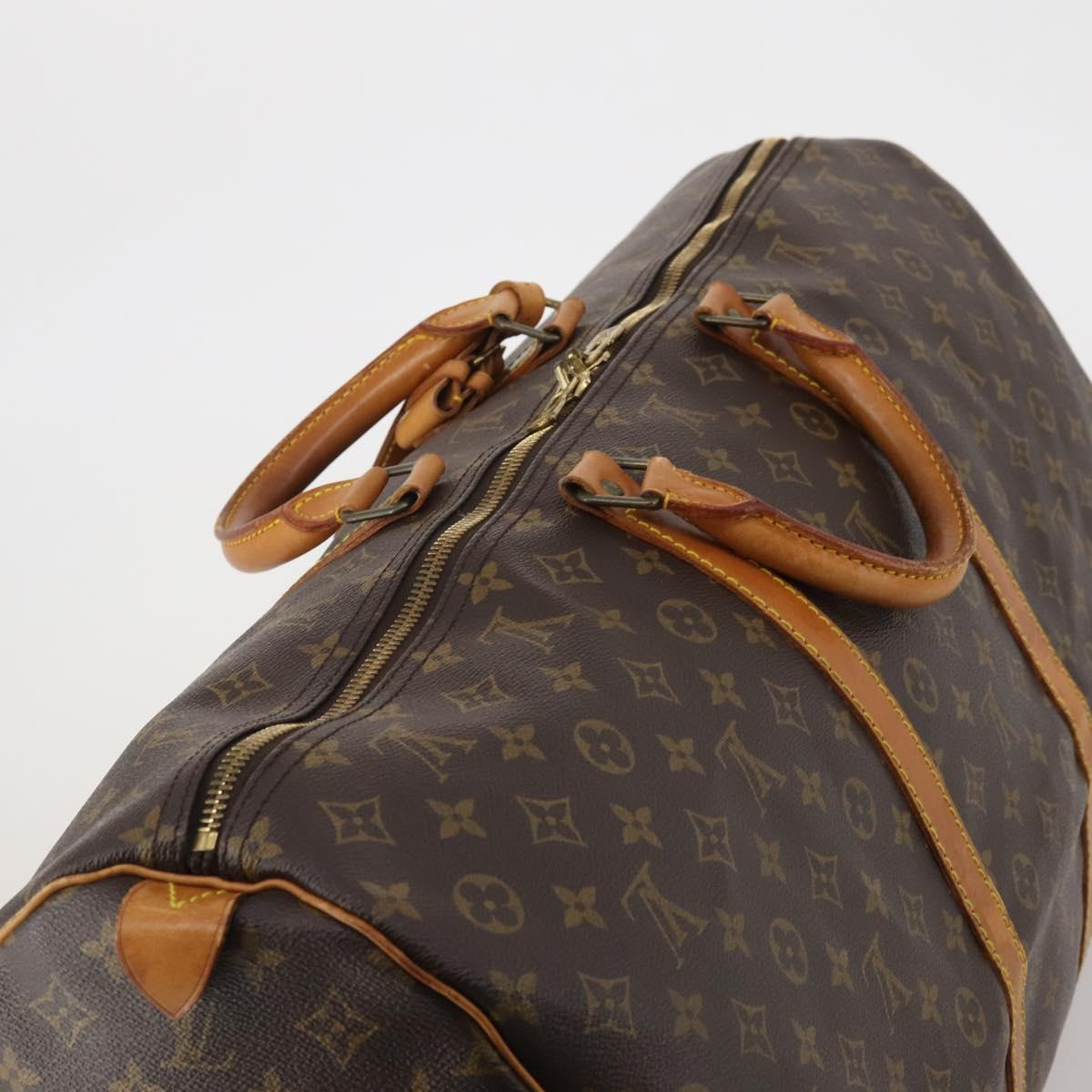 LOUIS VUITTON Monogram Keepall 60 Boston Bag M41422 LV Auth 197828