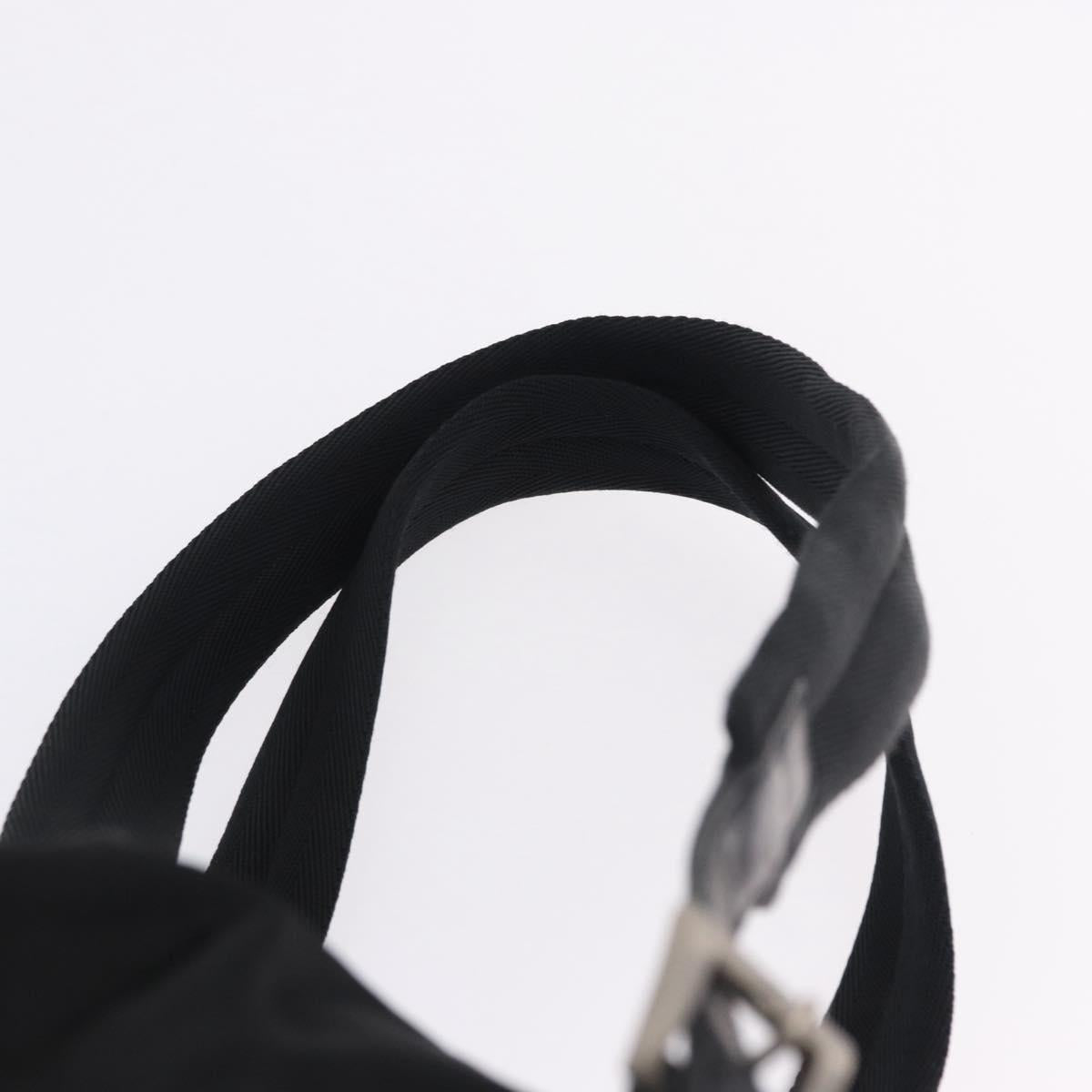 PRADA Backpack Nylon Black Silver Auth 197836V