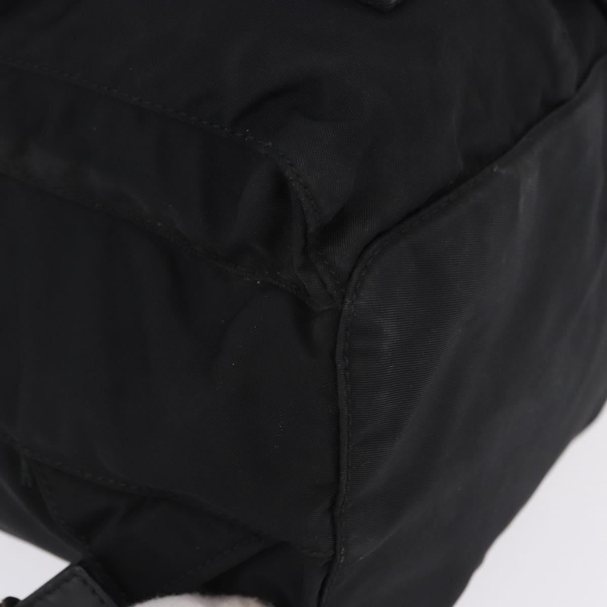 PRADA Backpack Nylon Black Silver Auth 197836V