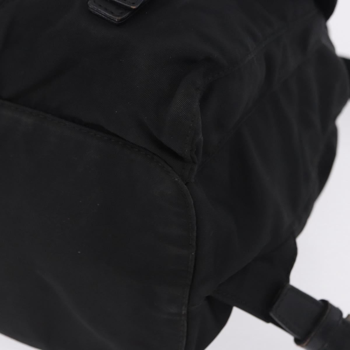 PRADA Backpack Nylon Black Silver Auth 197836V