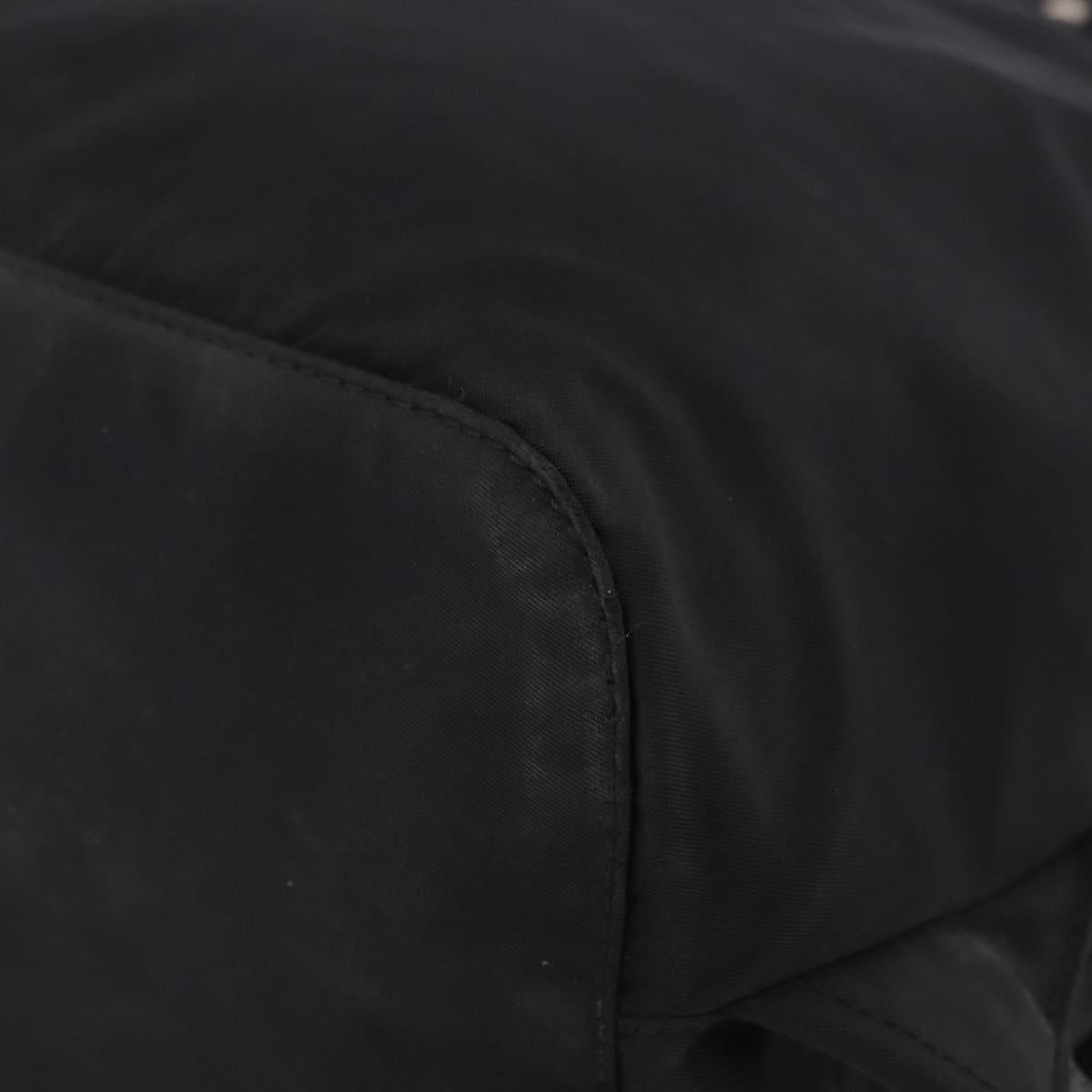 PRADA Backpack Nylon Black Silver Auth 197836V