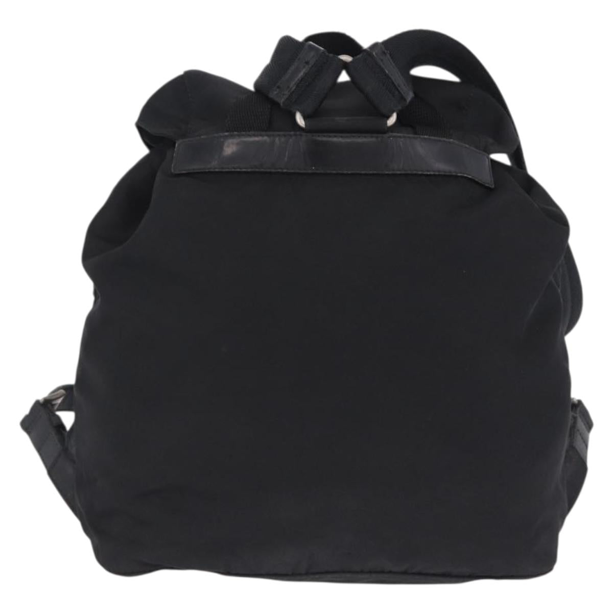 PRADA Backpack Nylon Black Silver Auth 197836V