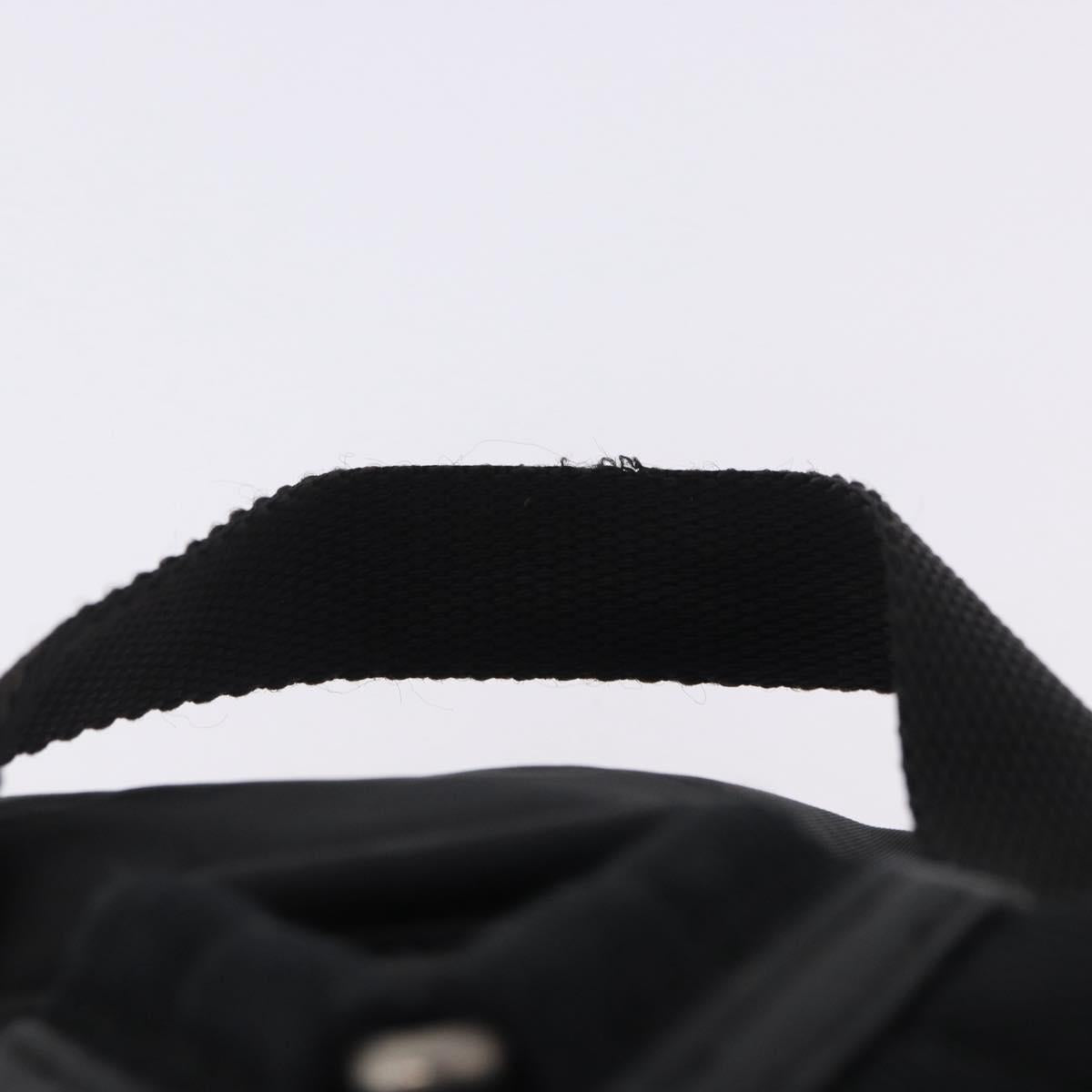PRADA Backpack Nylon Black Silver Auth 197836V